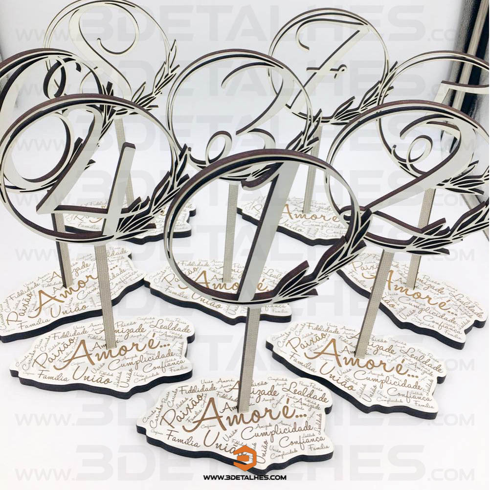 Marcadores de Mesa Número