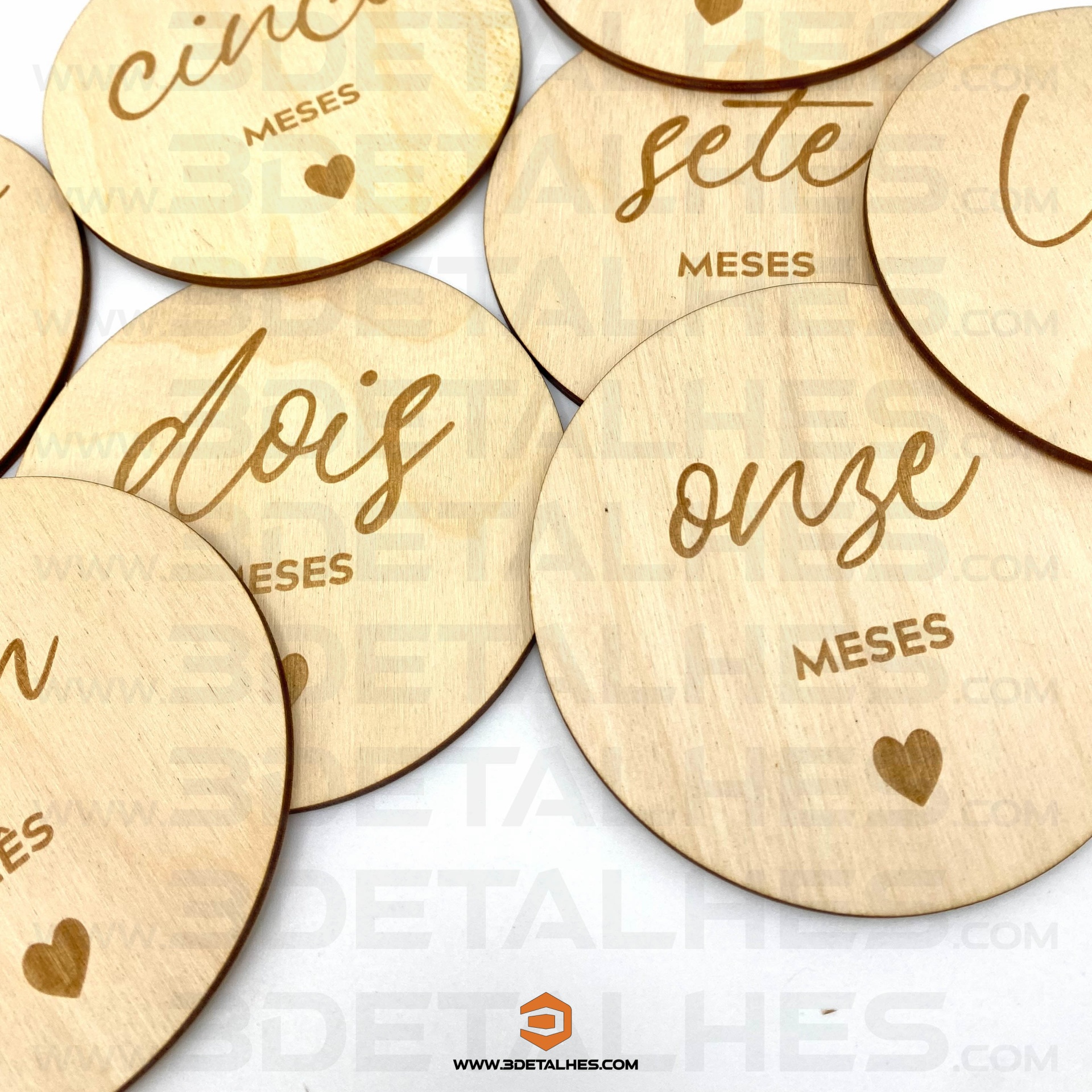 Placas de Nascimento Bebé - Heart