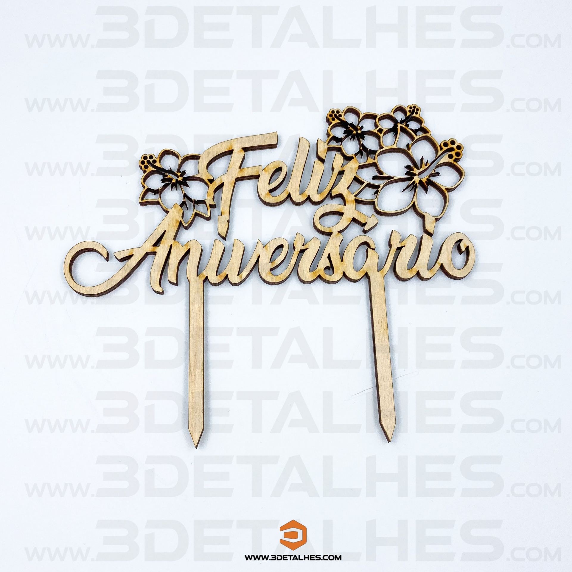 Topo de Bolo - Feliz Aniversário