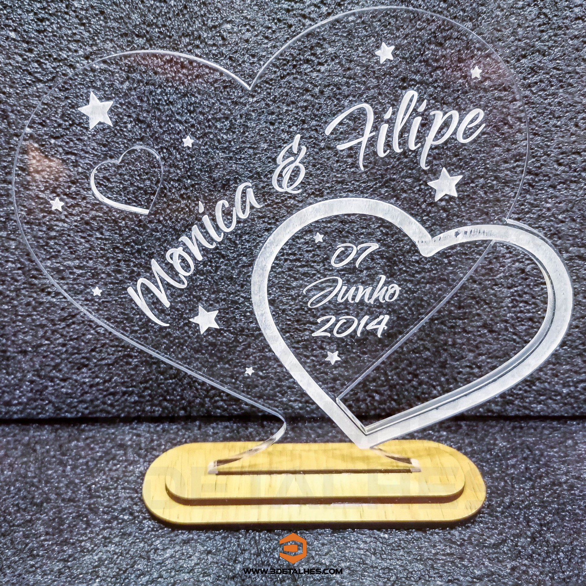 Coração em Acrílico