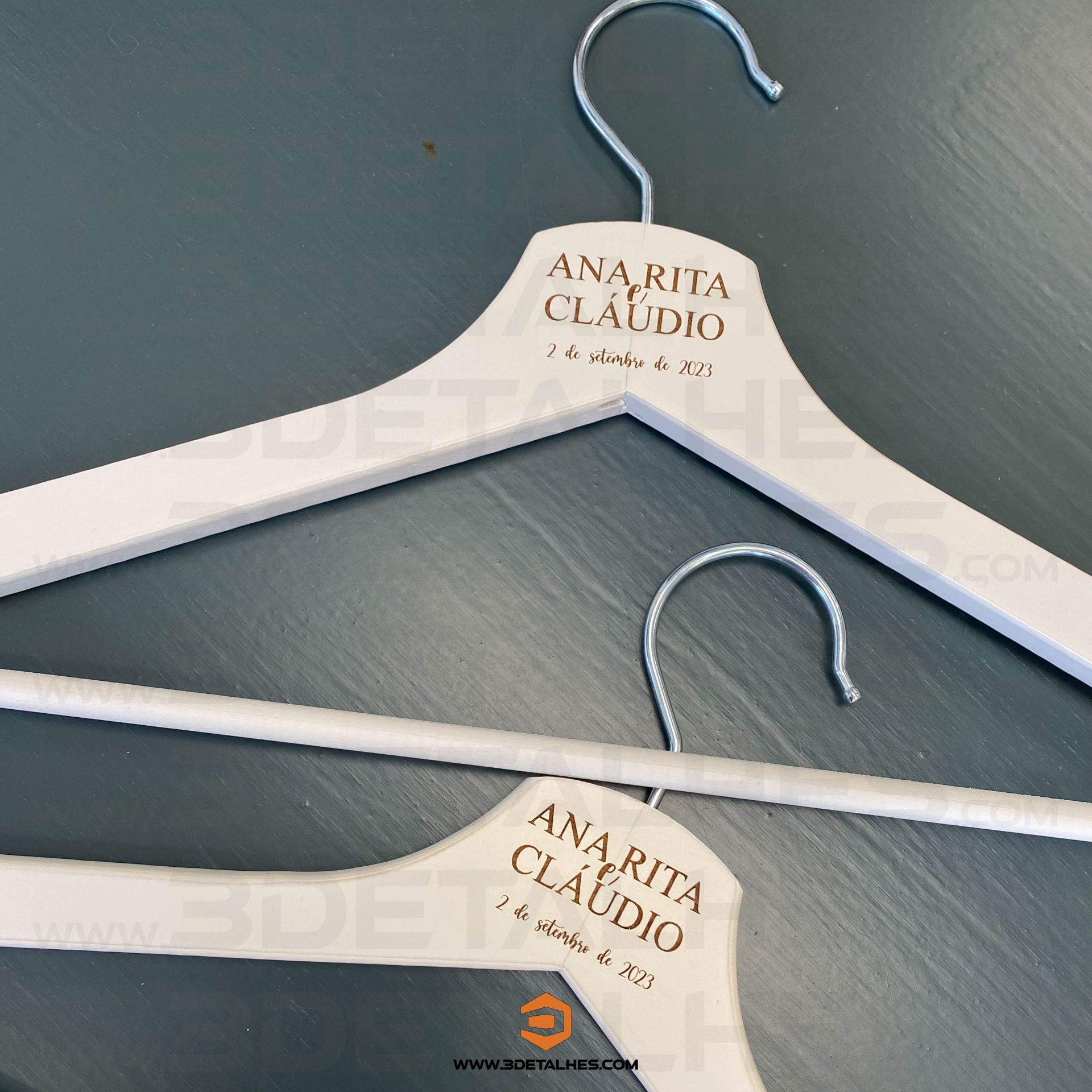 Conjunto de Cabide com gravação