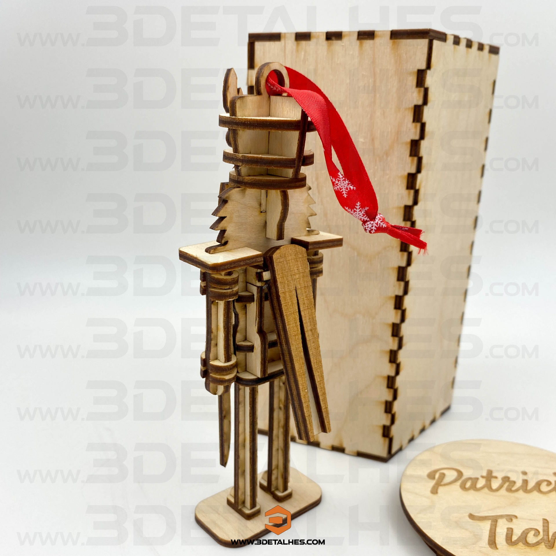 Soldadinho Quebra-Nozes com Caixa