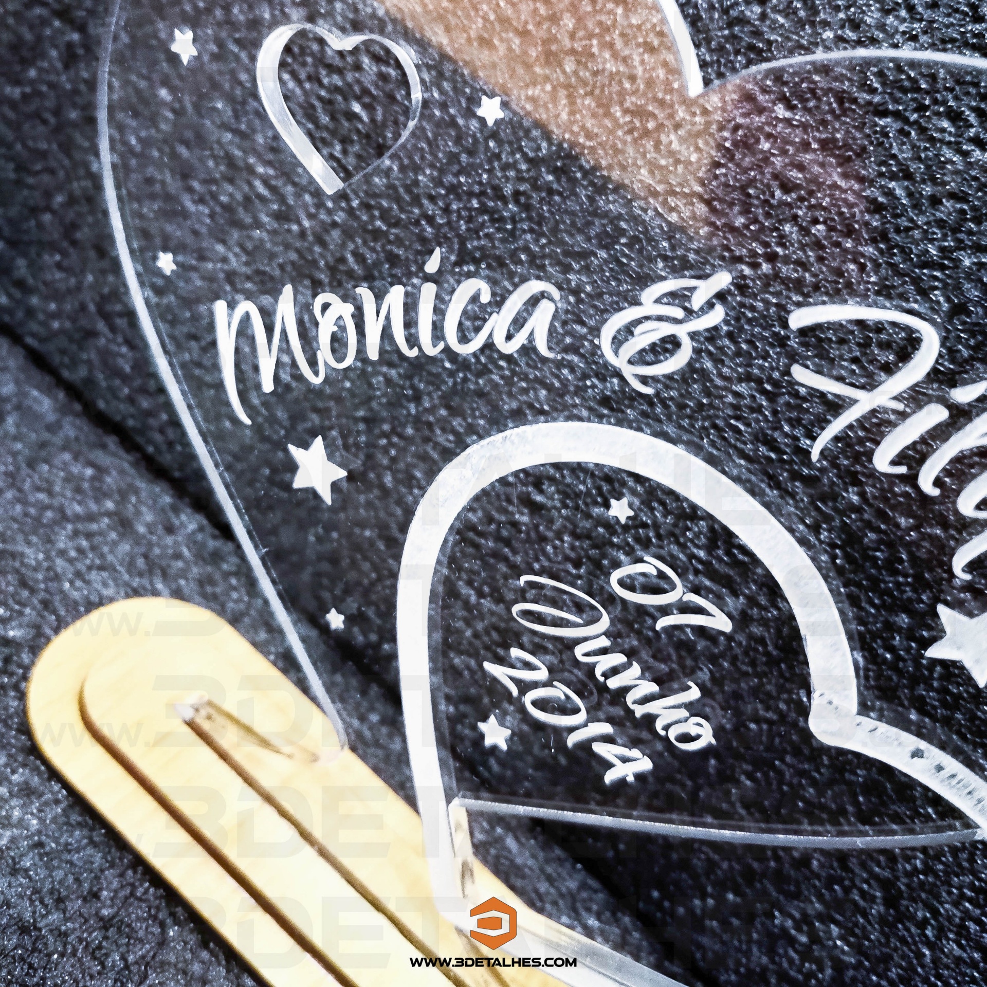 Coração em Acrílico