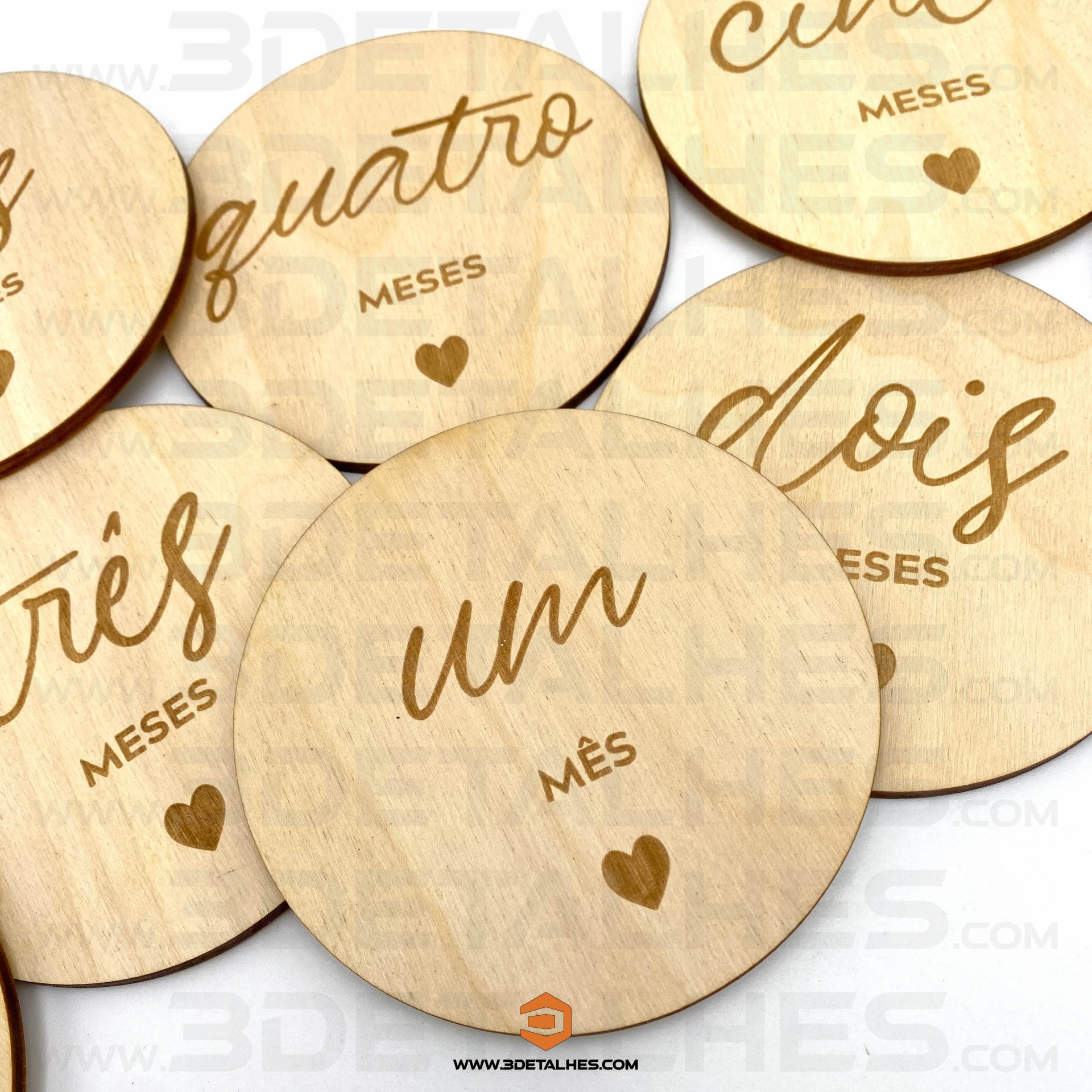 Placas de Nascimento Bebé - Heart