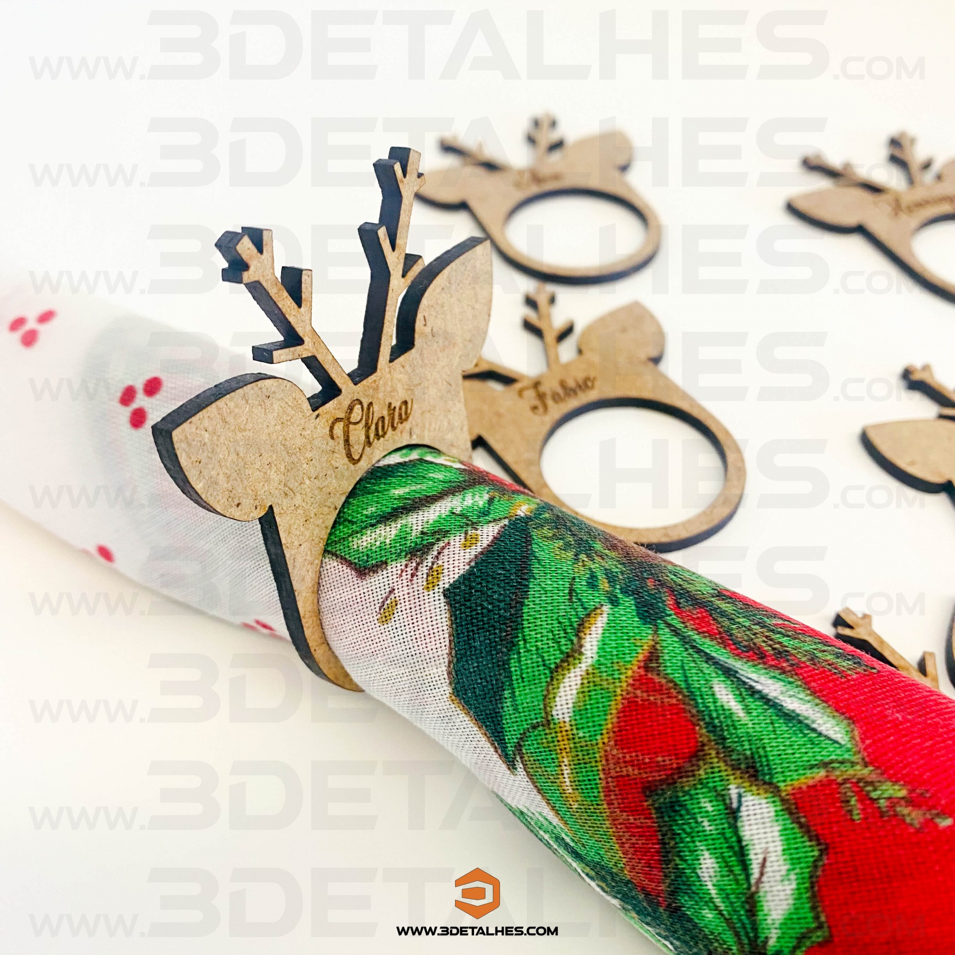 Conjunto Argolas para Guardanapos - Veado