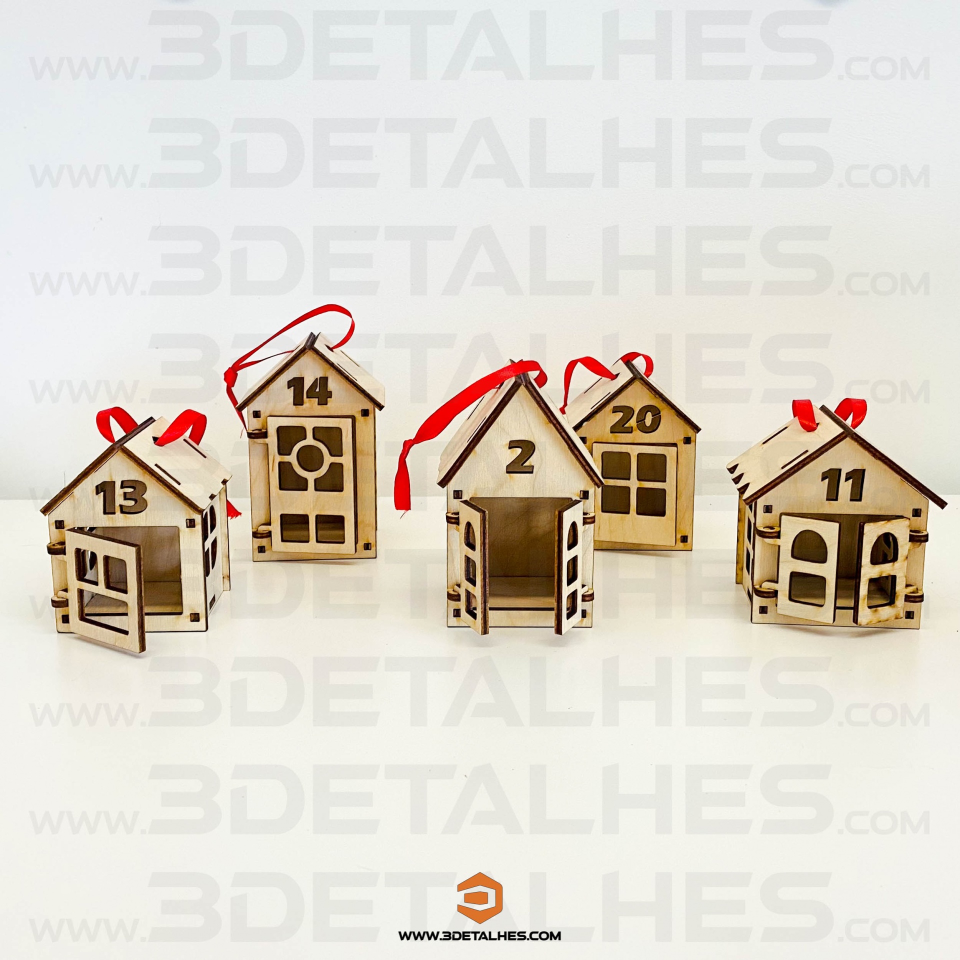 Advento - Casinhas de Madeira