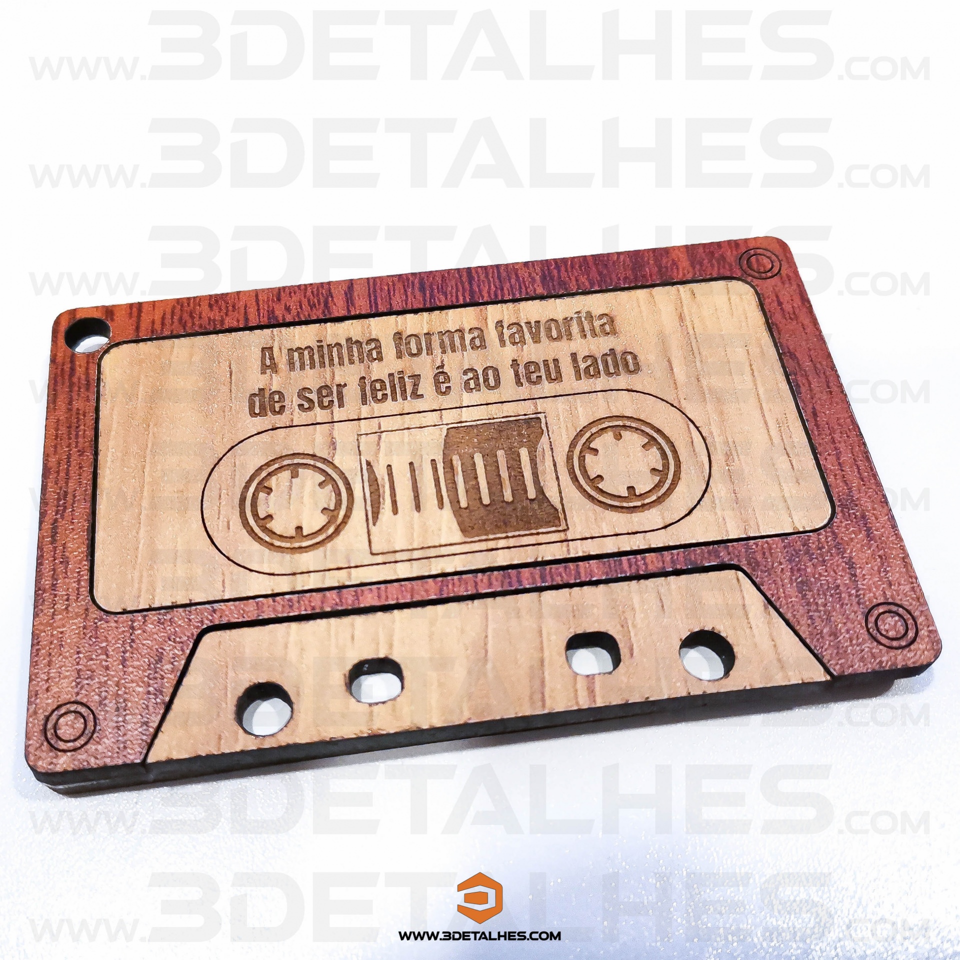 Porta Chave Cassete com Código Spotify