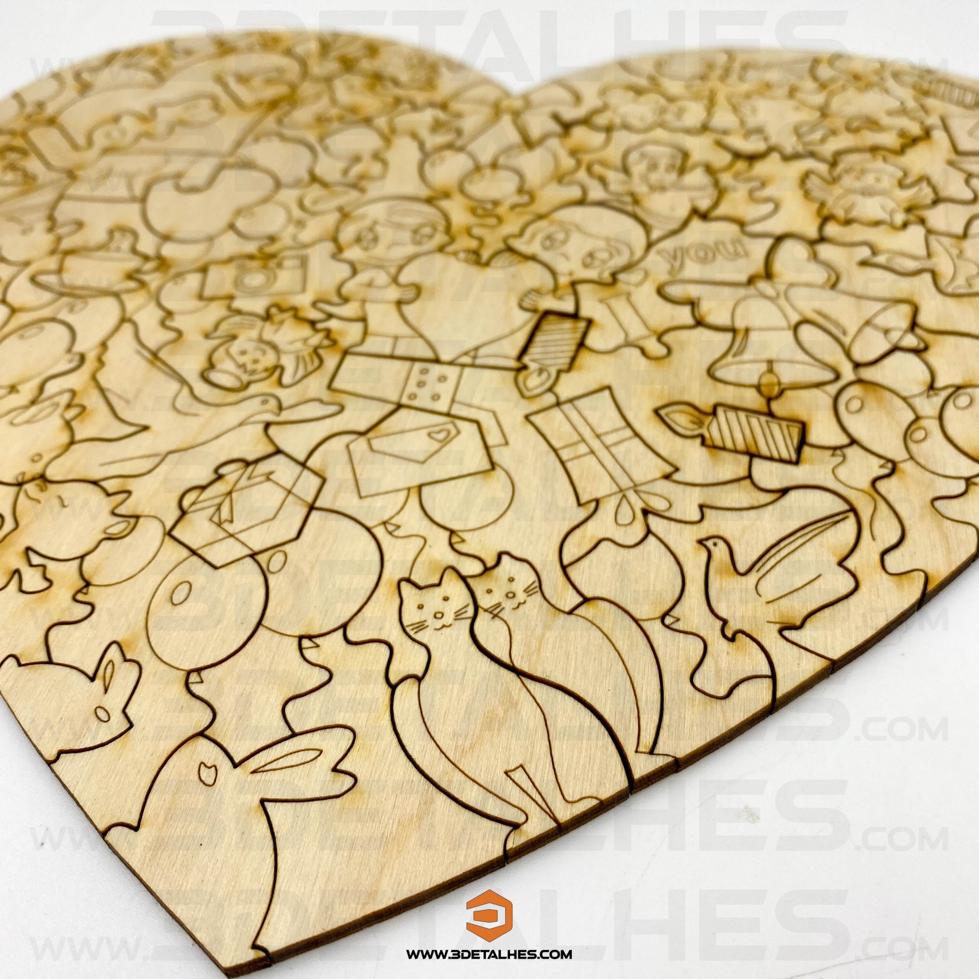 Puzzle Coração - 105 peças