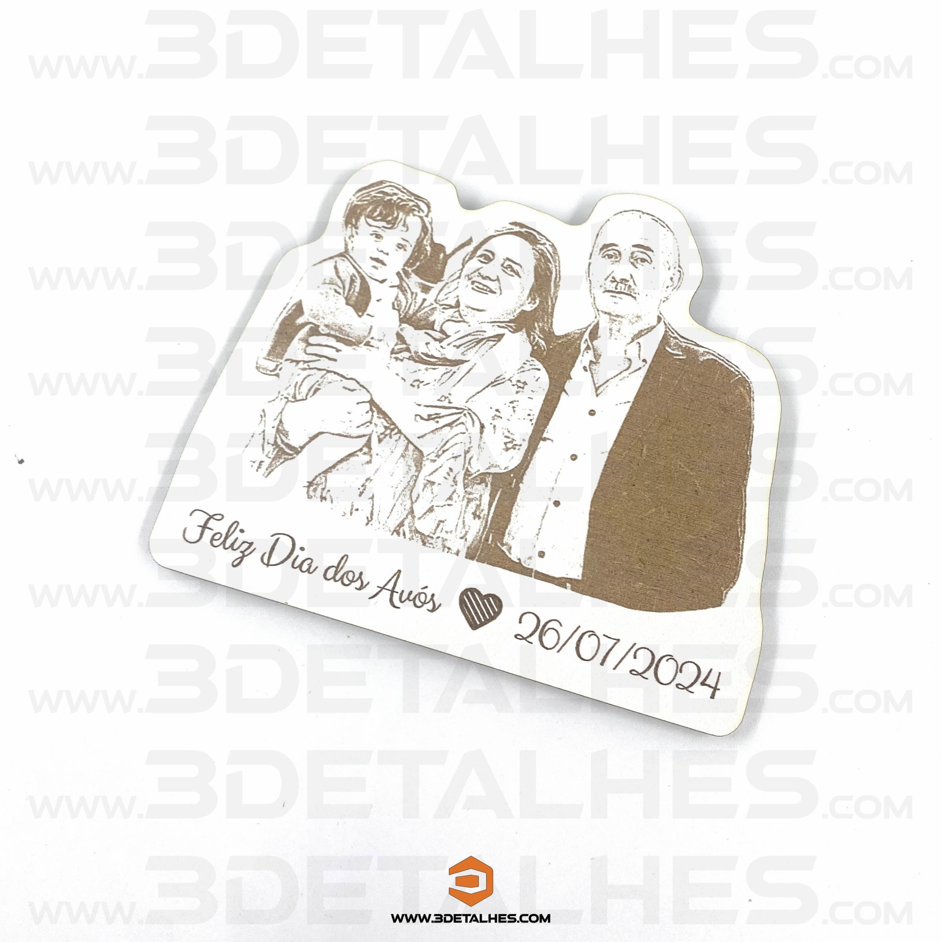 Fotografia com mensagem em Íman ou Base