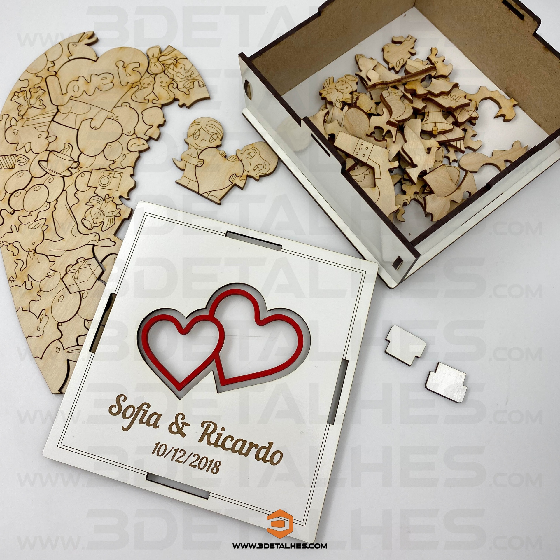 Puzzle Coração - 105 peças