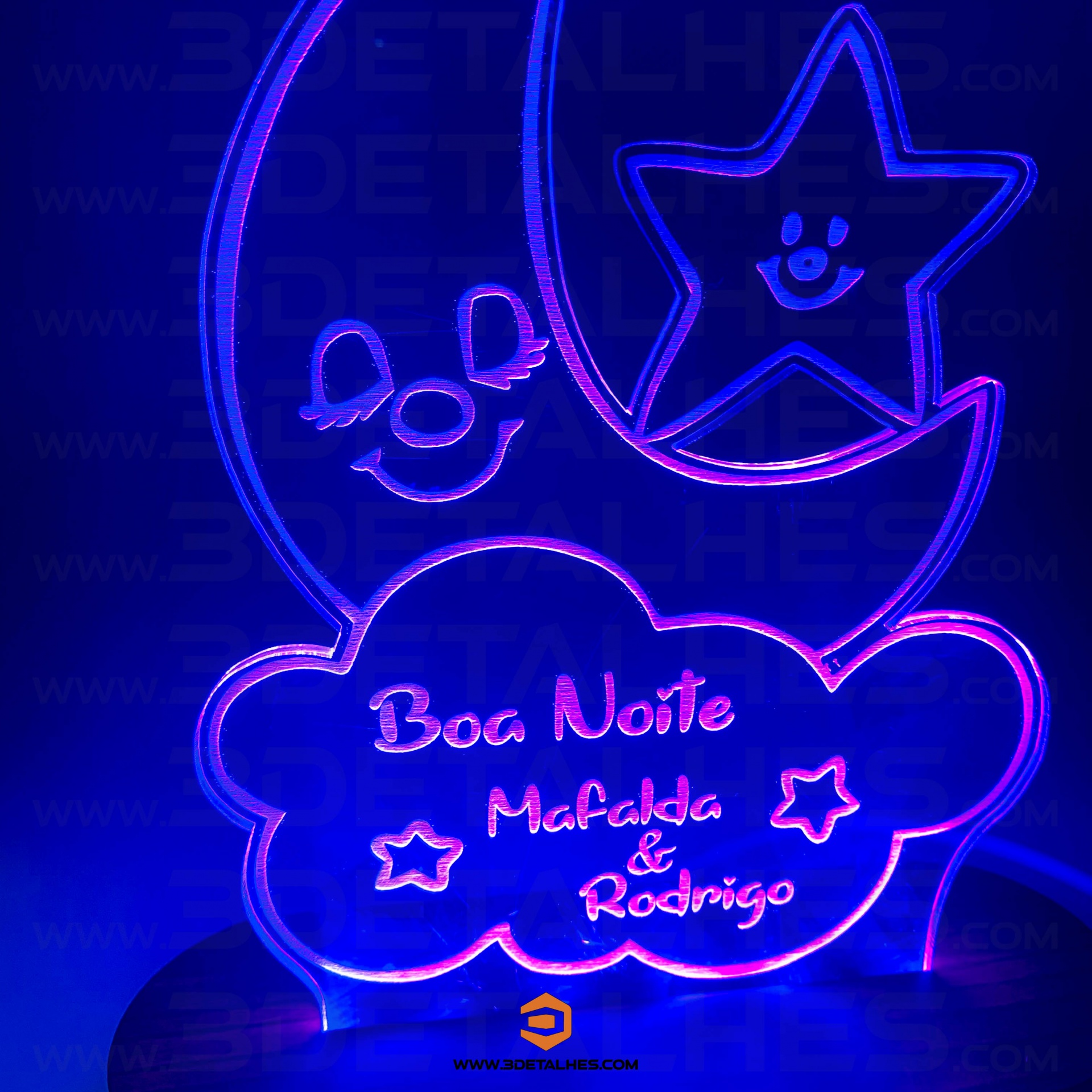 Candeeiro Led - Lua / Nuvem