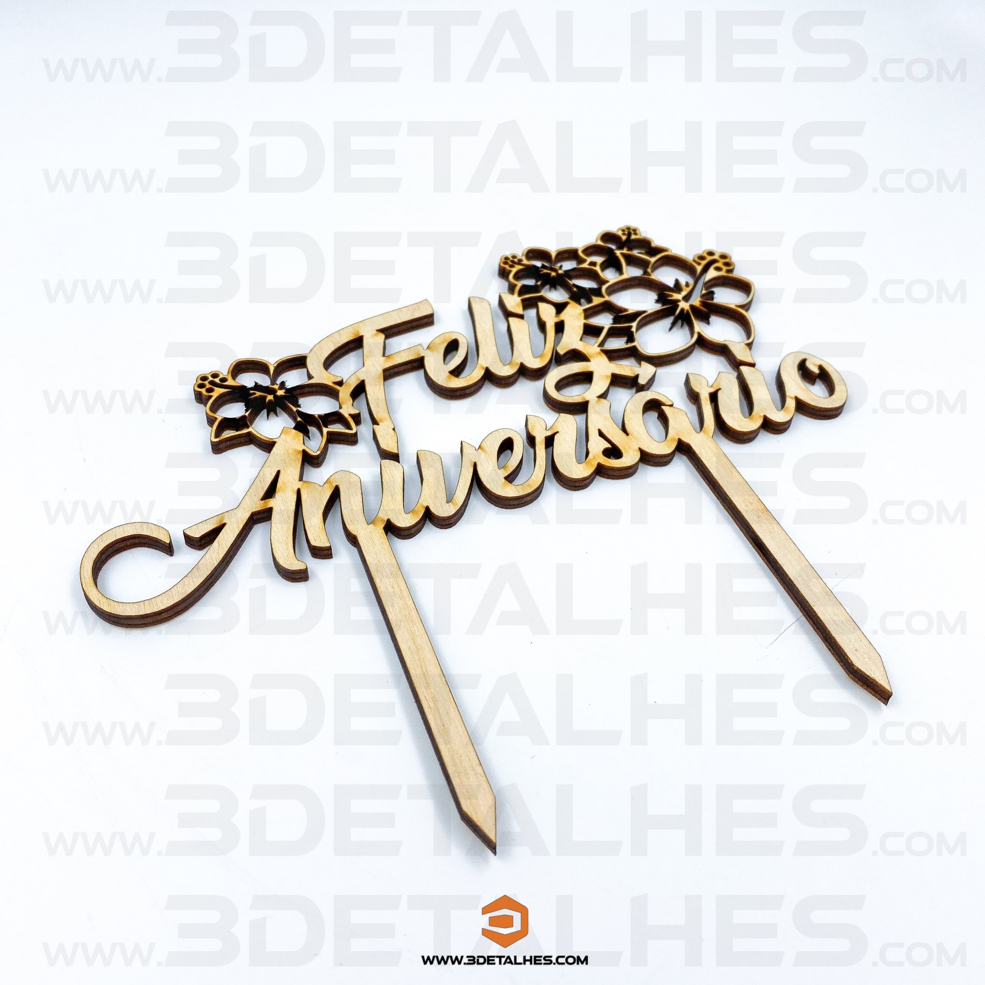 Topo de Bolo - Feliz Aniversário