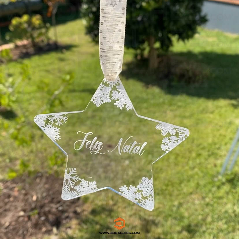 Estrela de Natal em Acrílico