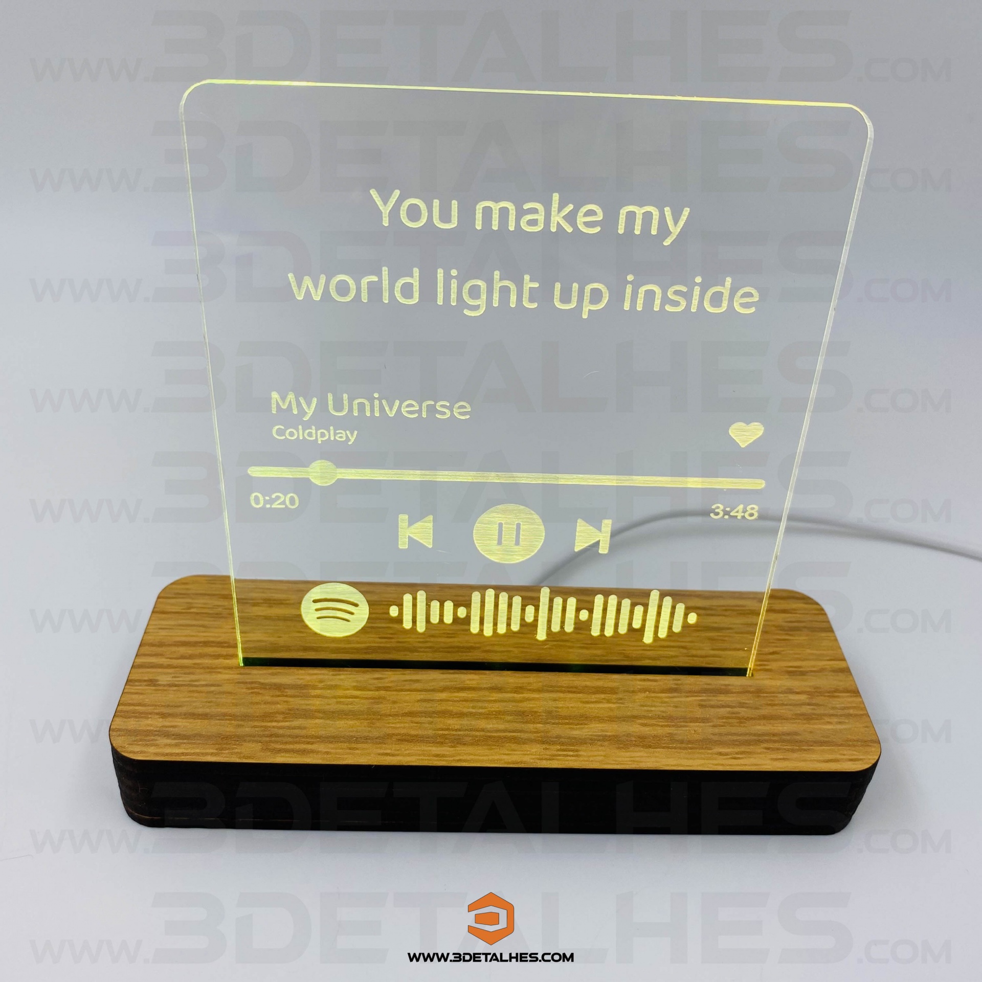 Candeeiro Led - Música Spotify