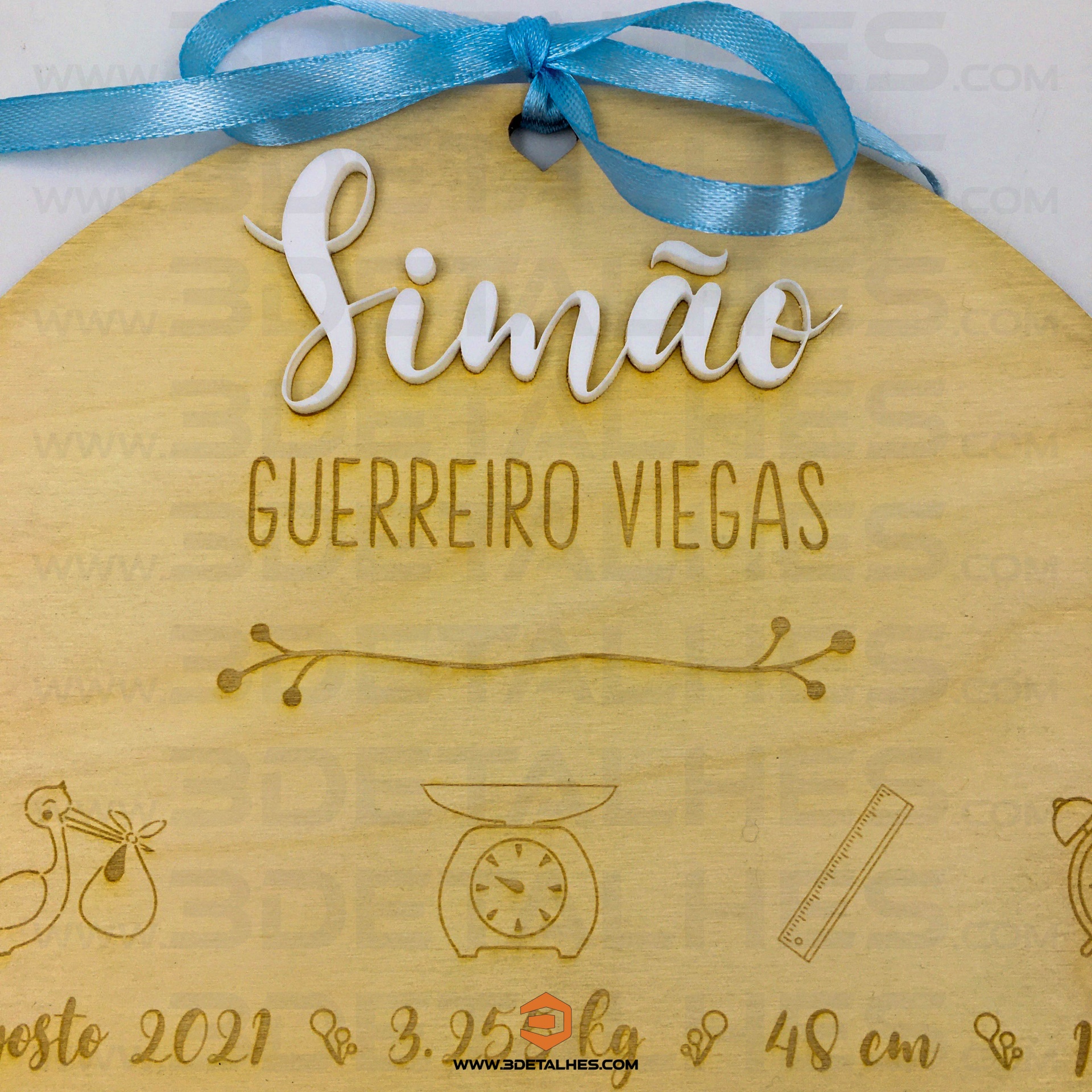 Placa Dados de Nascimento