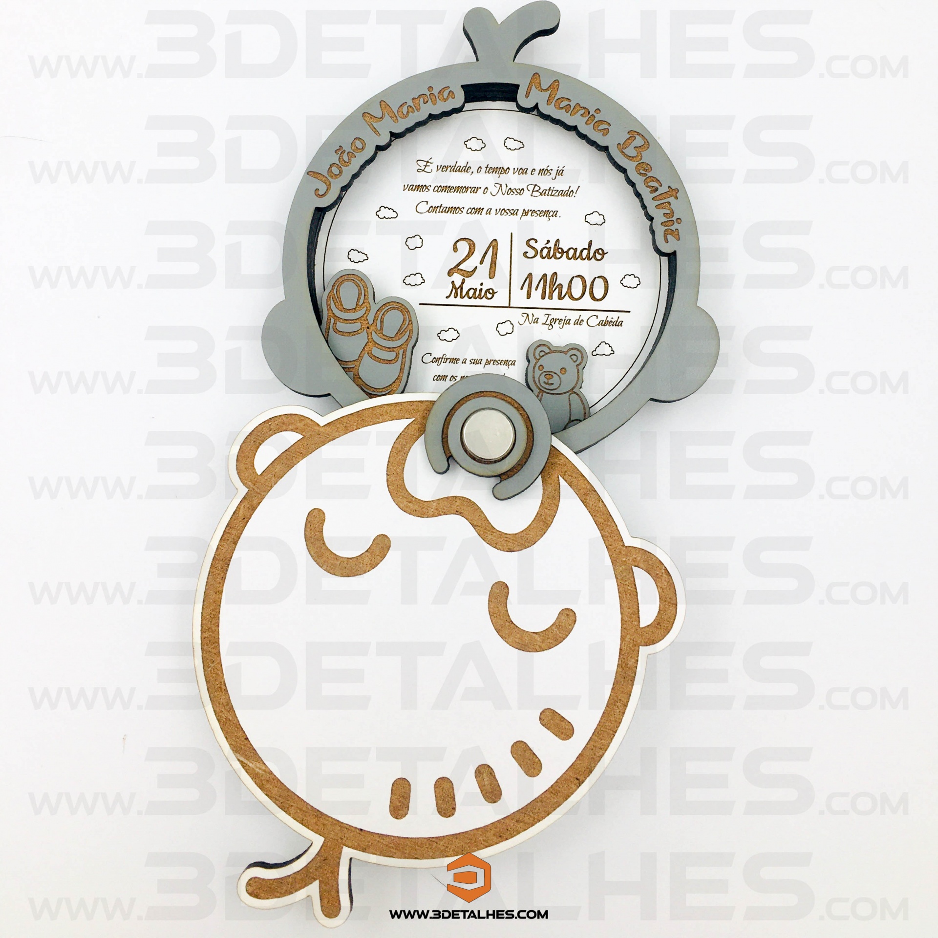 Convite/Lembrança Bebé com Chupeta