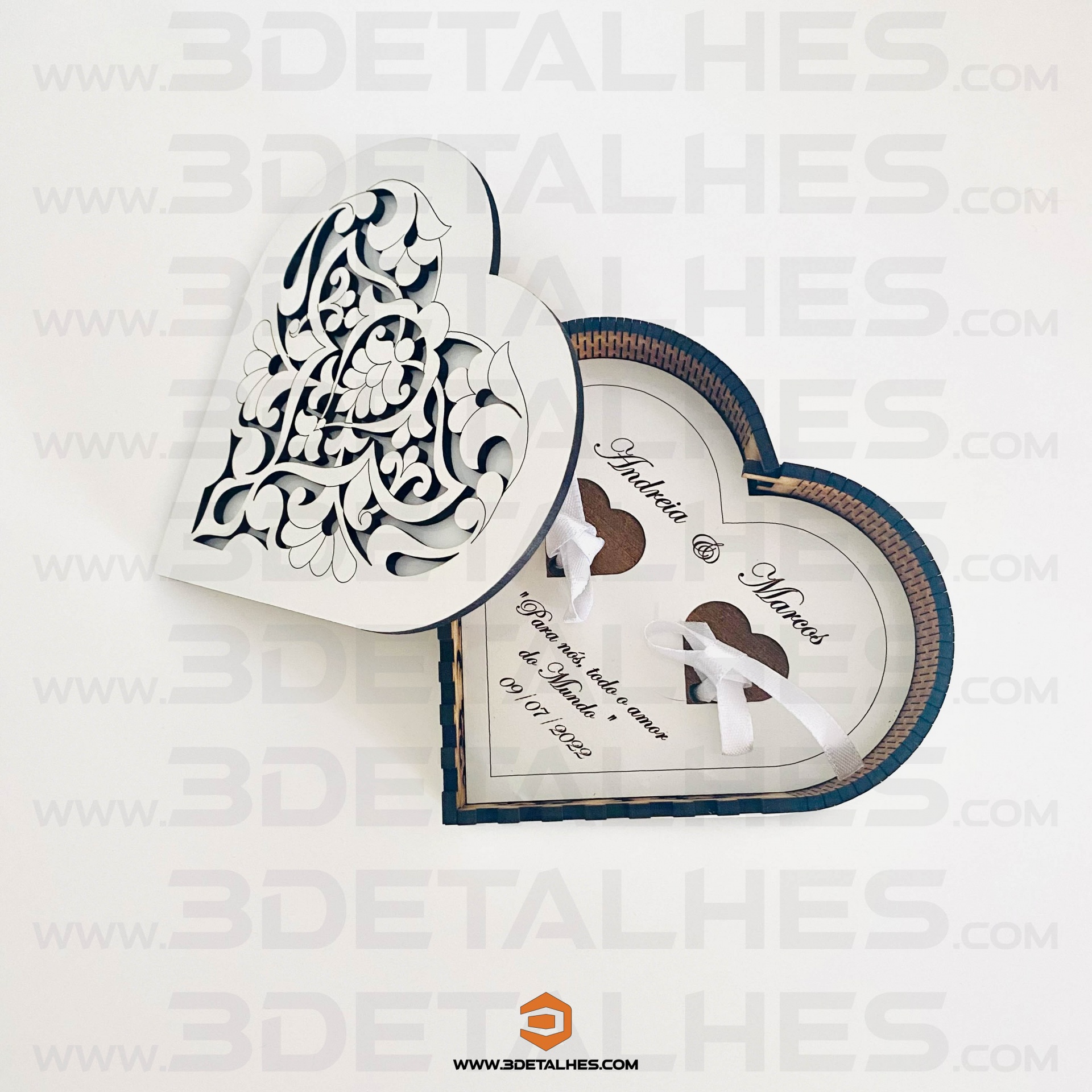 Porta Alianças Coração