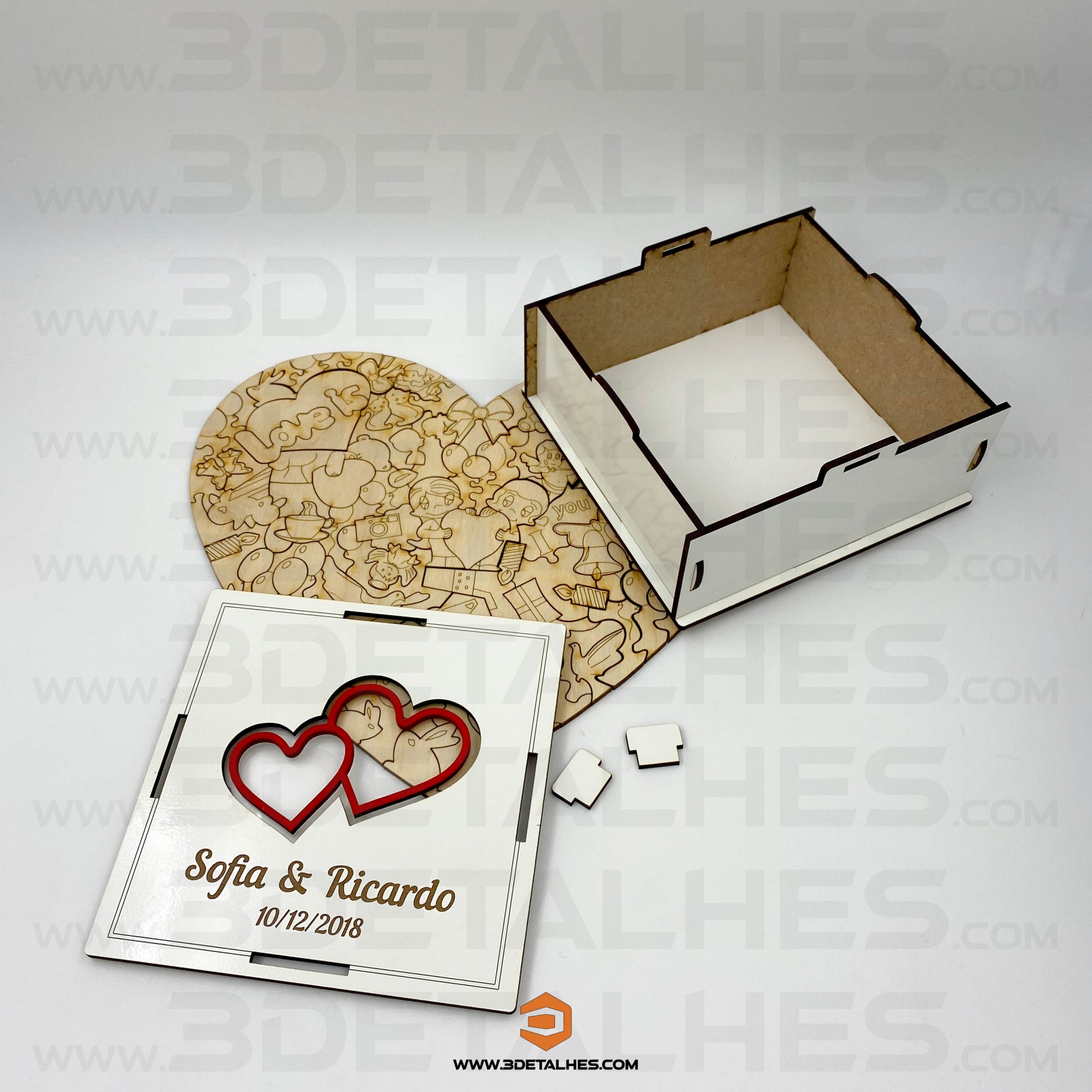 Puzzle Coração - 105 peças