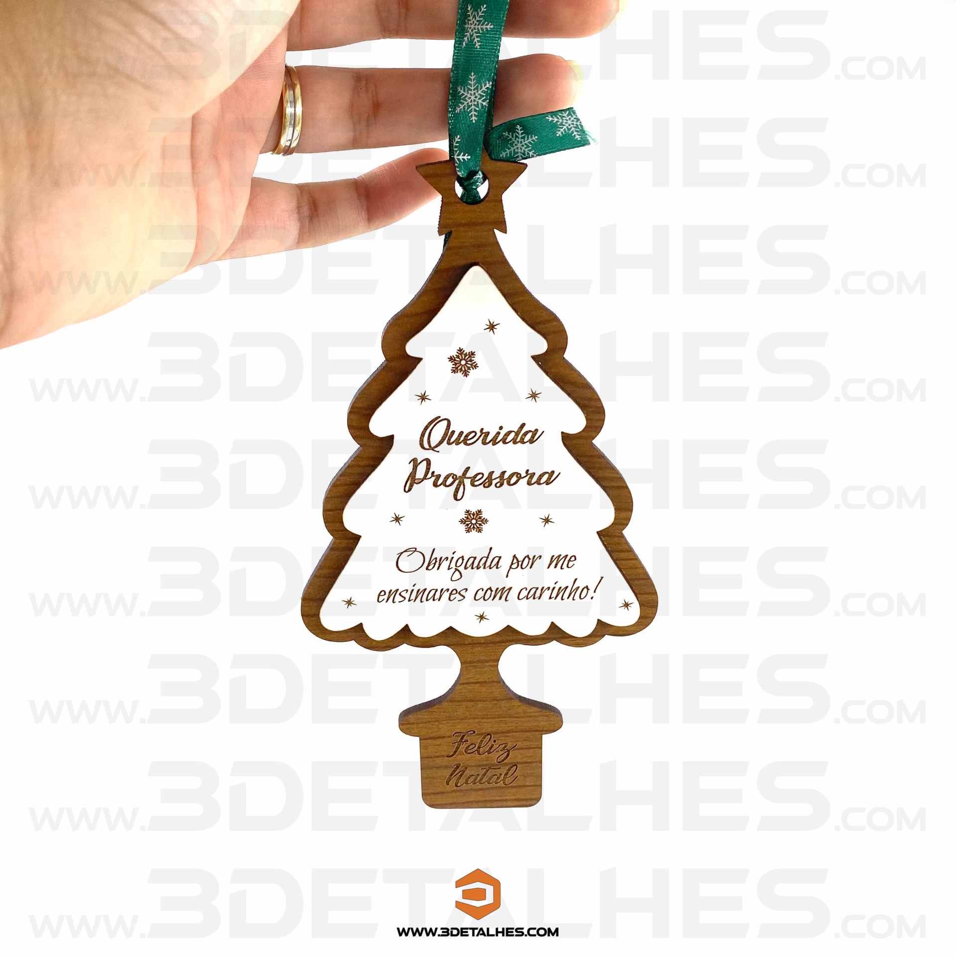 Pendente - Árvore de Natal  com Mensagem