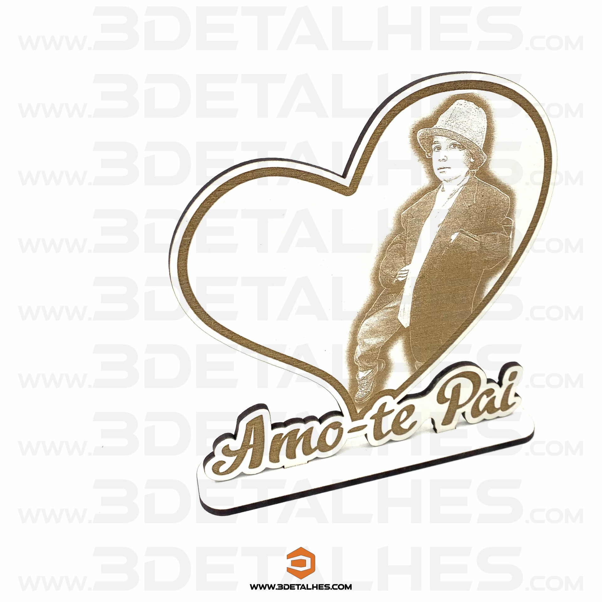 Coração Amo-te com foto