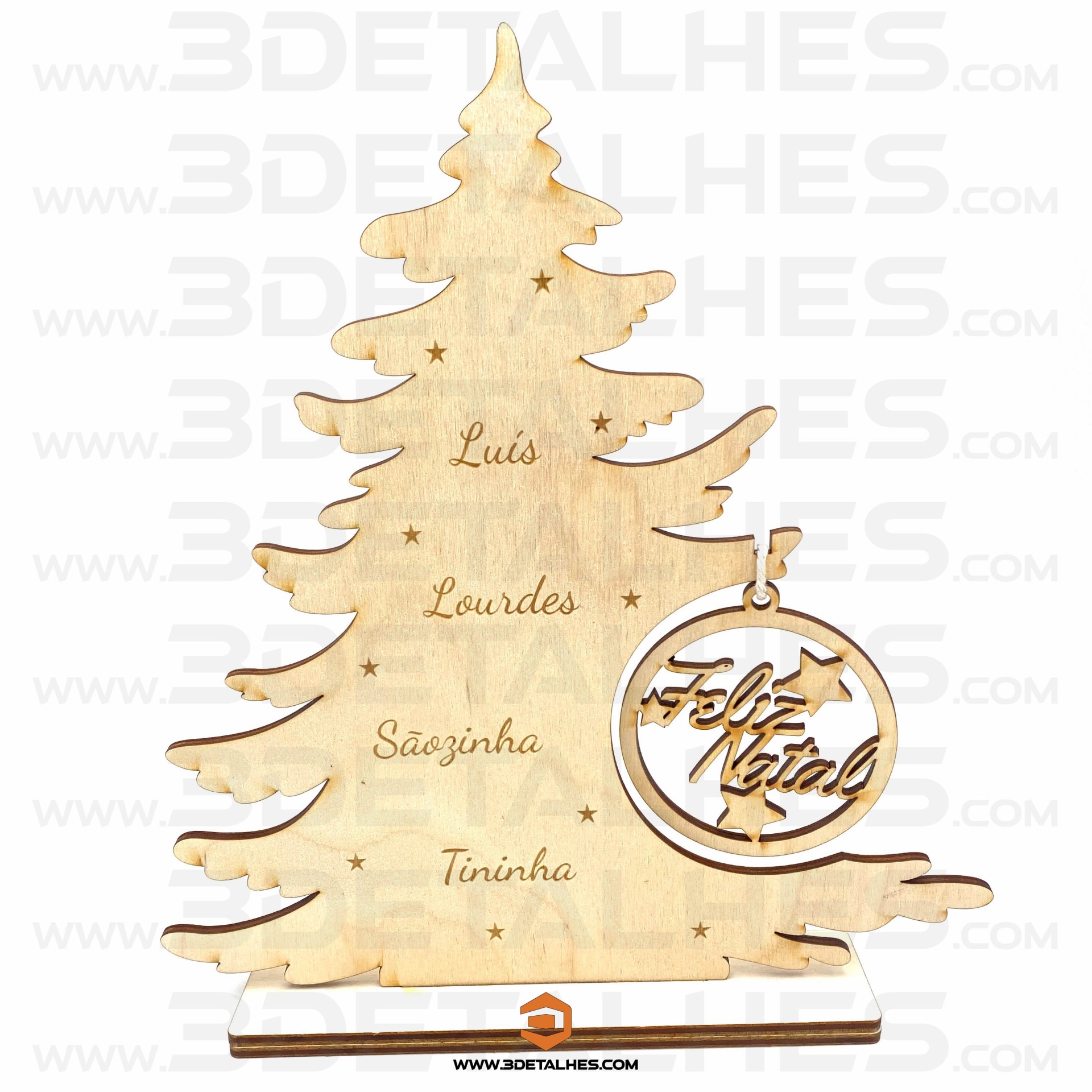 Árvore de Natal com nomes