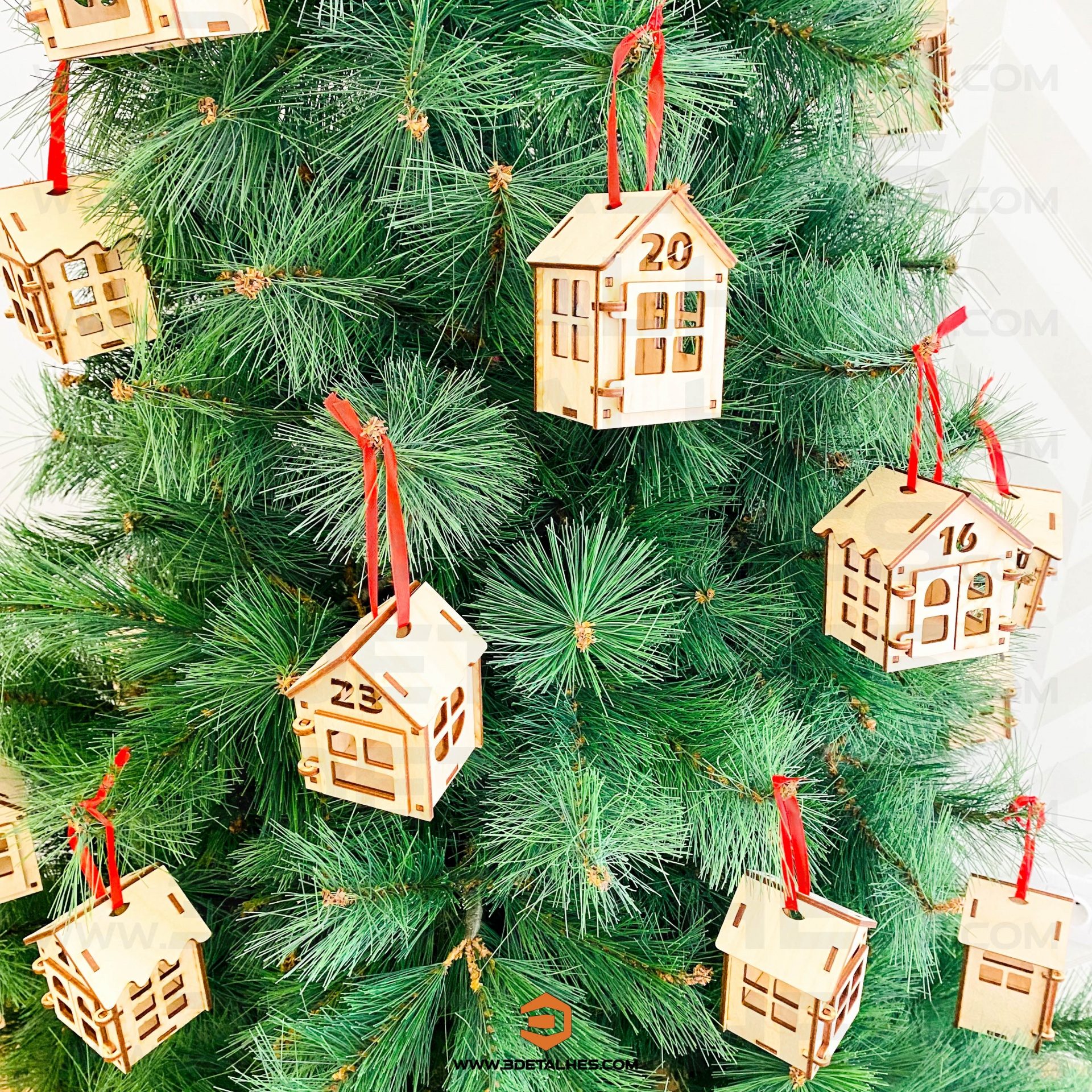 Advento - Casinhas de Madeira