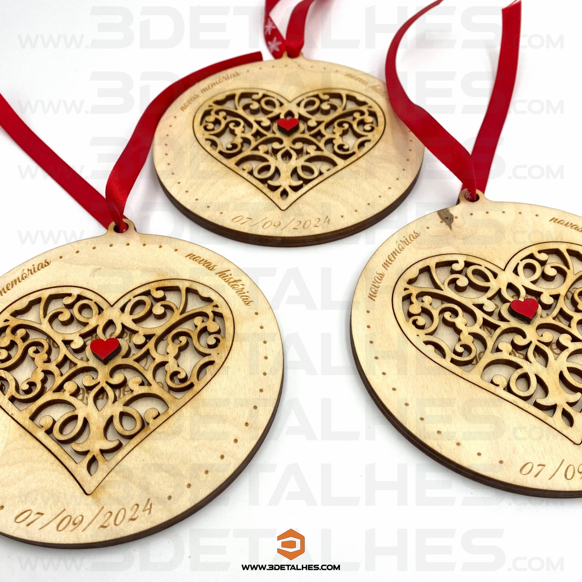 Convite Padrinhos Coração