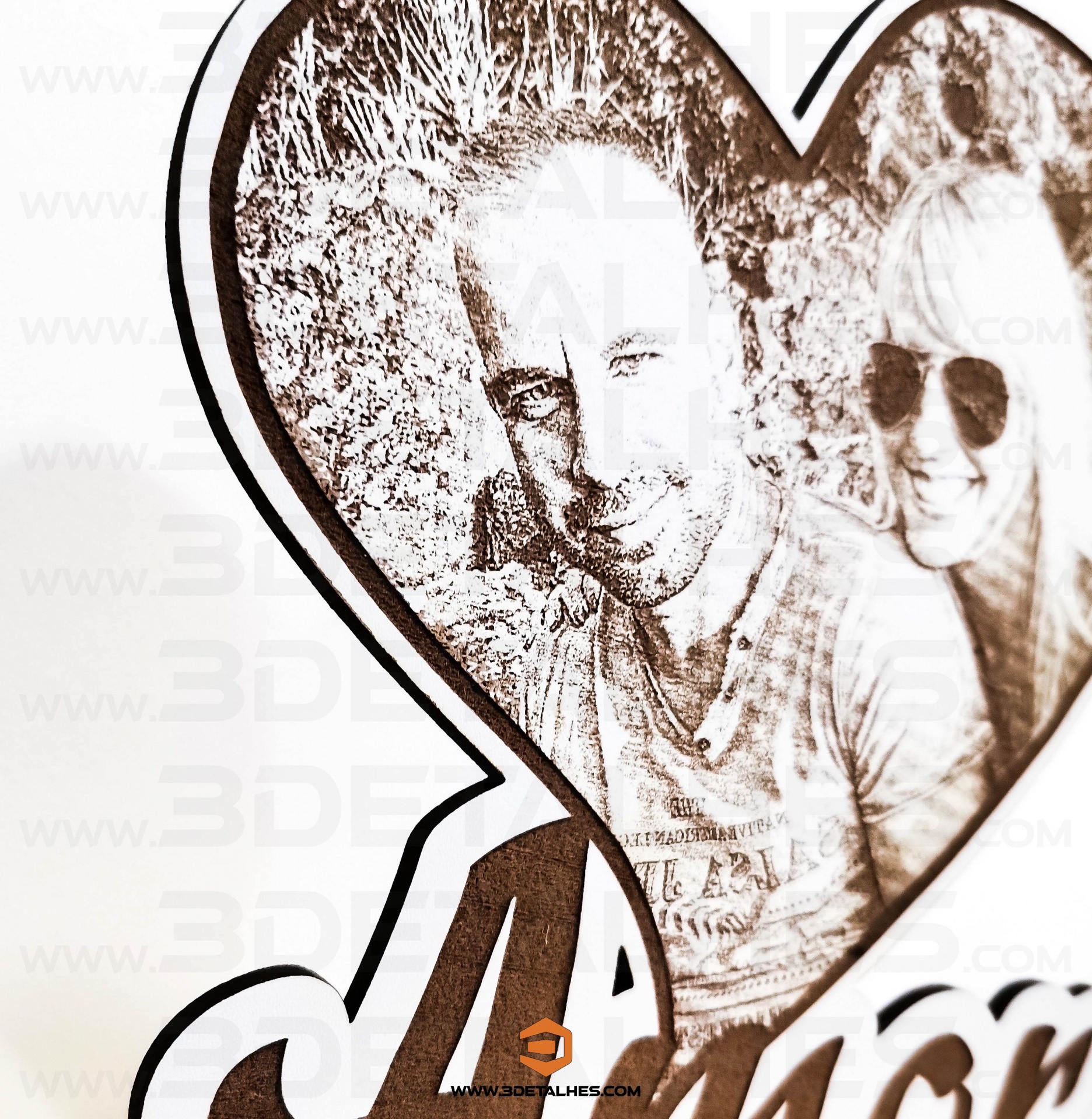 Coração com Foto Gravada