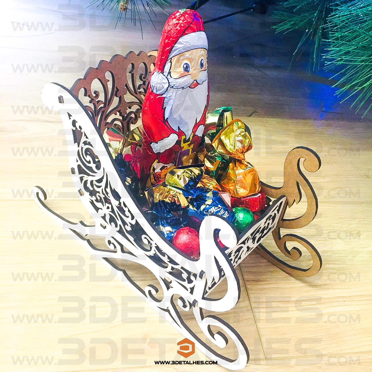 Trenó do Pai Natal com Chocolates