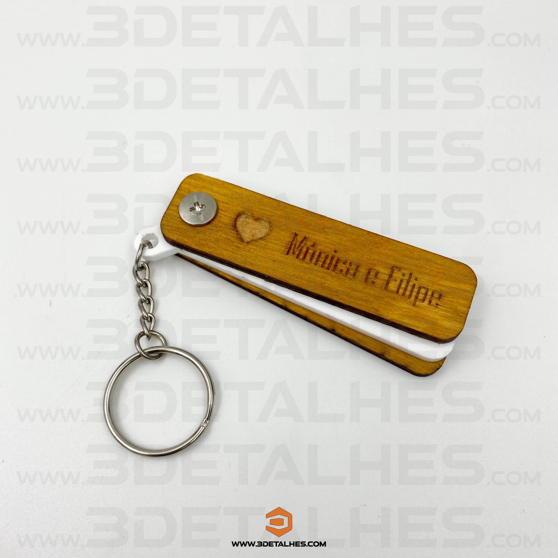 Porta-chaves Spotify em Madeira