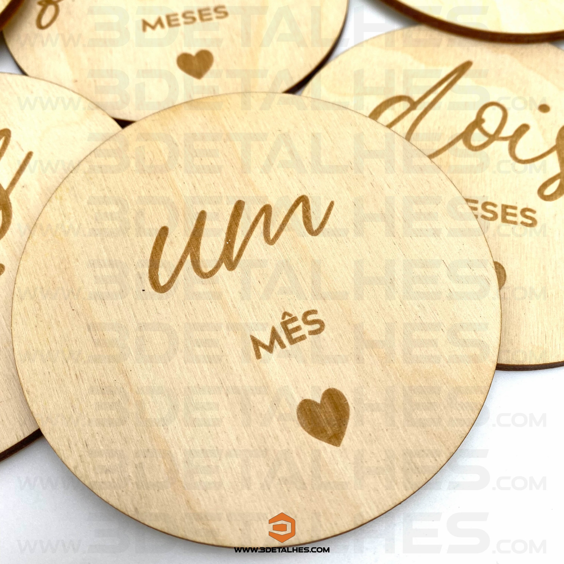 Placas de Nascimento Bebé - Heart