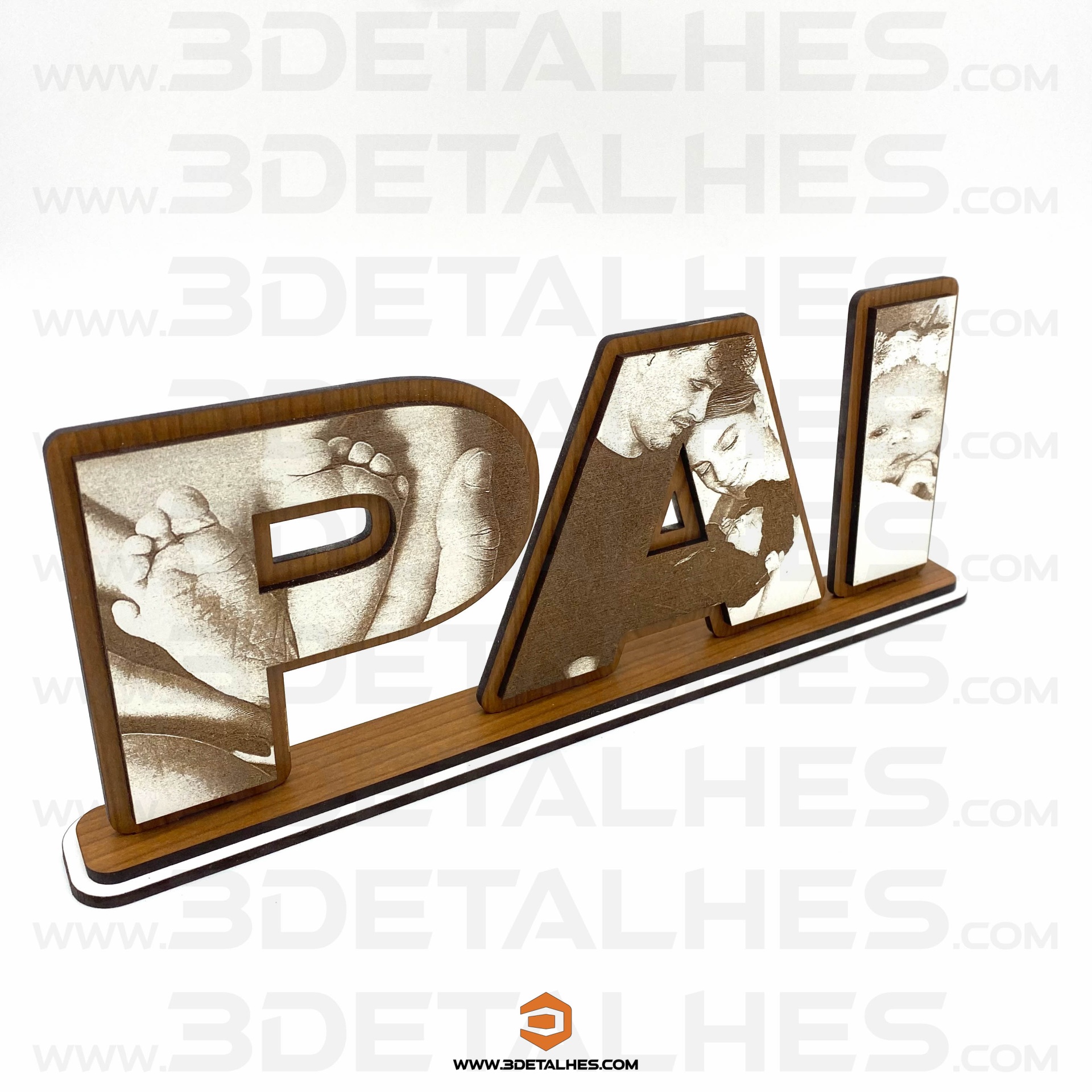 Peça PAI com Fotografias Gravadas