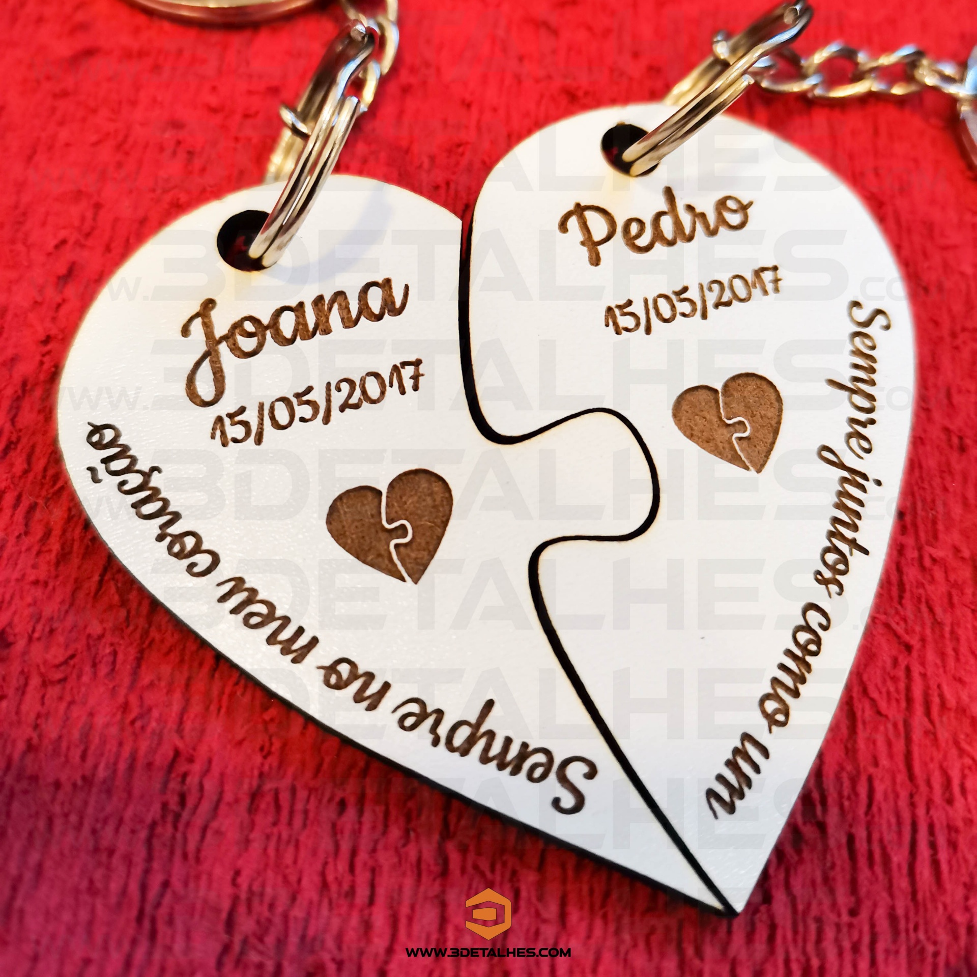Conjunto Porta Chave Coração