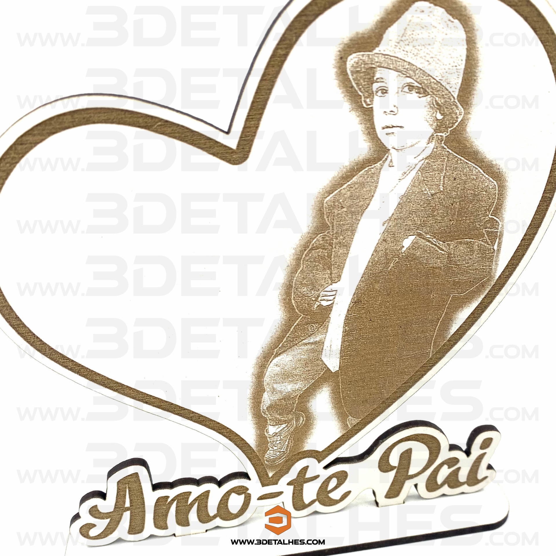 Coração Amo-te com foto