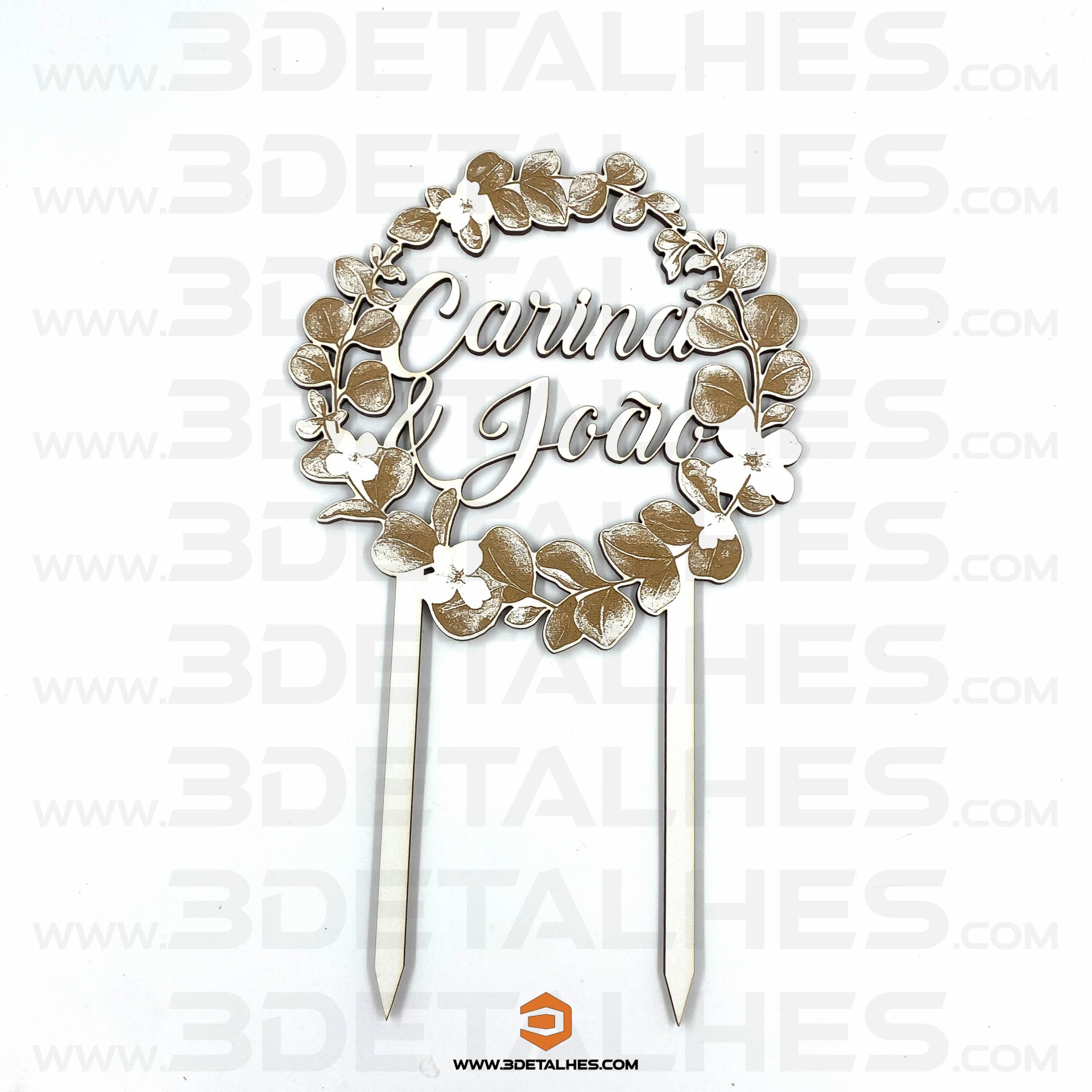 Topo de Bolo - Flores