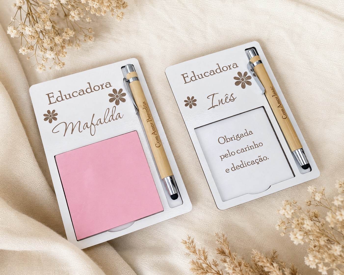 Conjunto Bloco de notas e Caneta