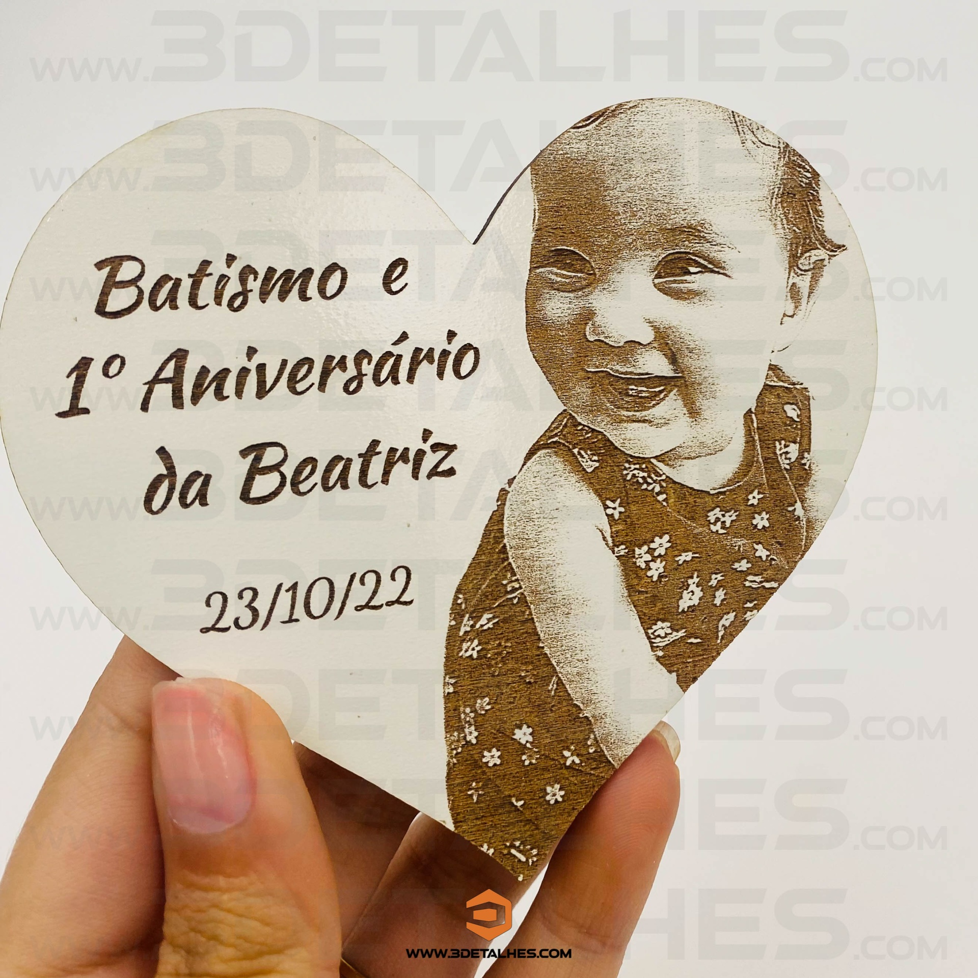 Lembrança - Íman Coração com Gravação de Foto