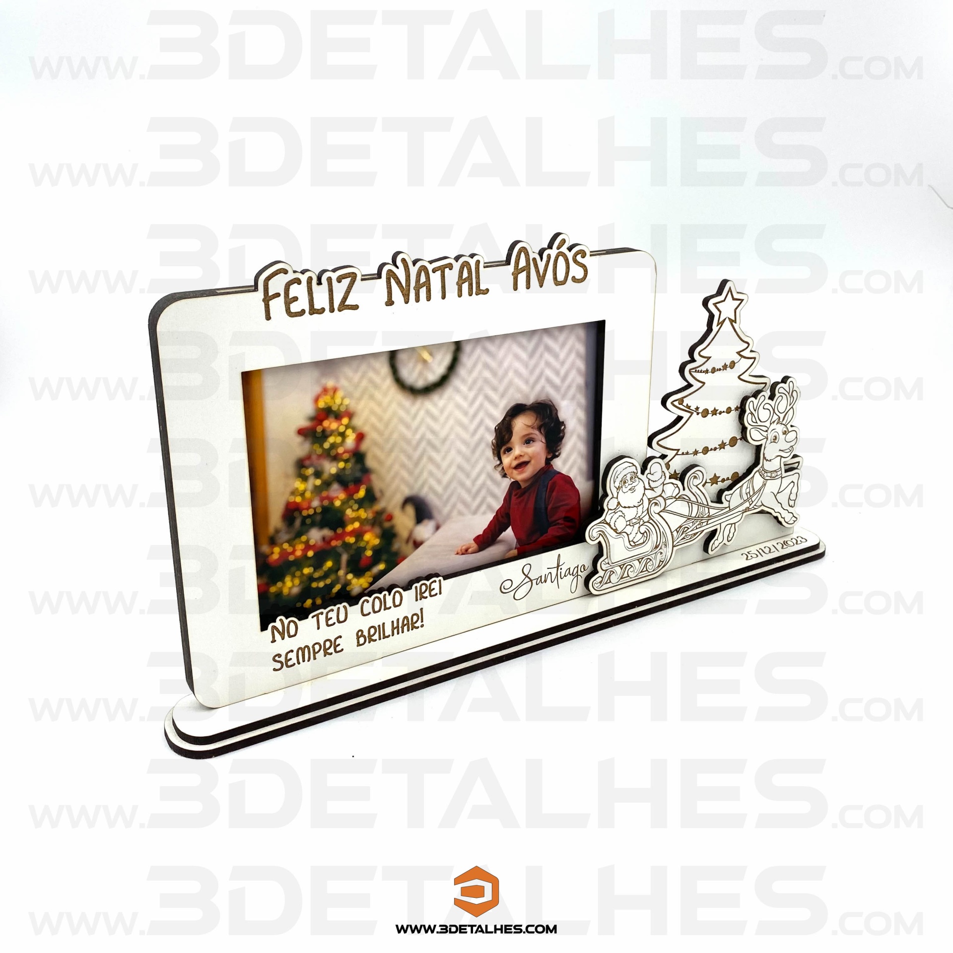 Porta Retrato - Pai Natal e Rena