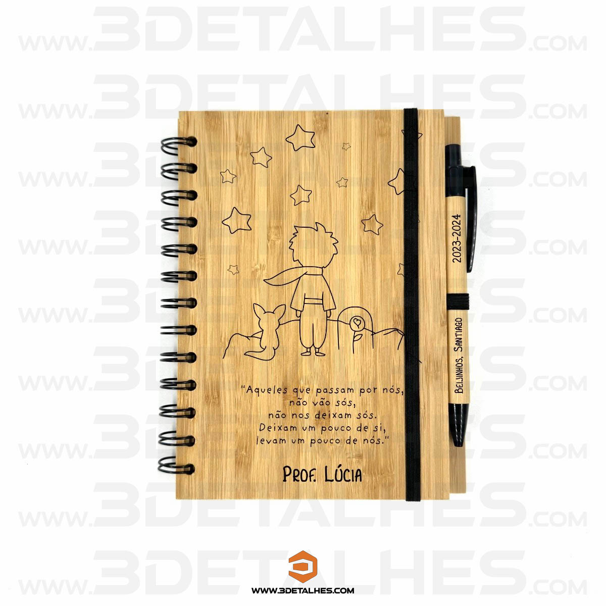 Caderno em Bambu - Principezinho