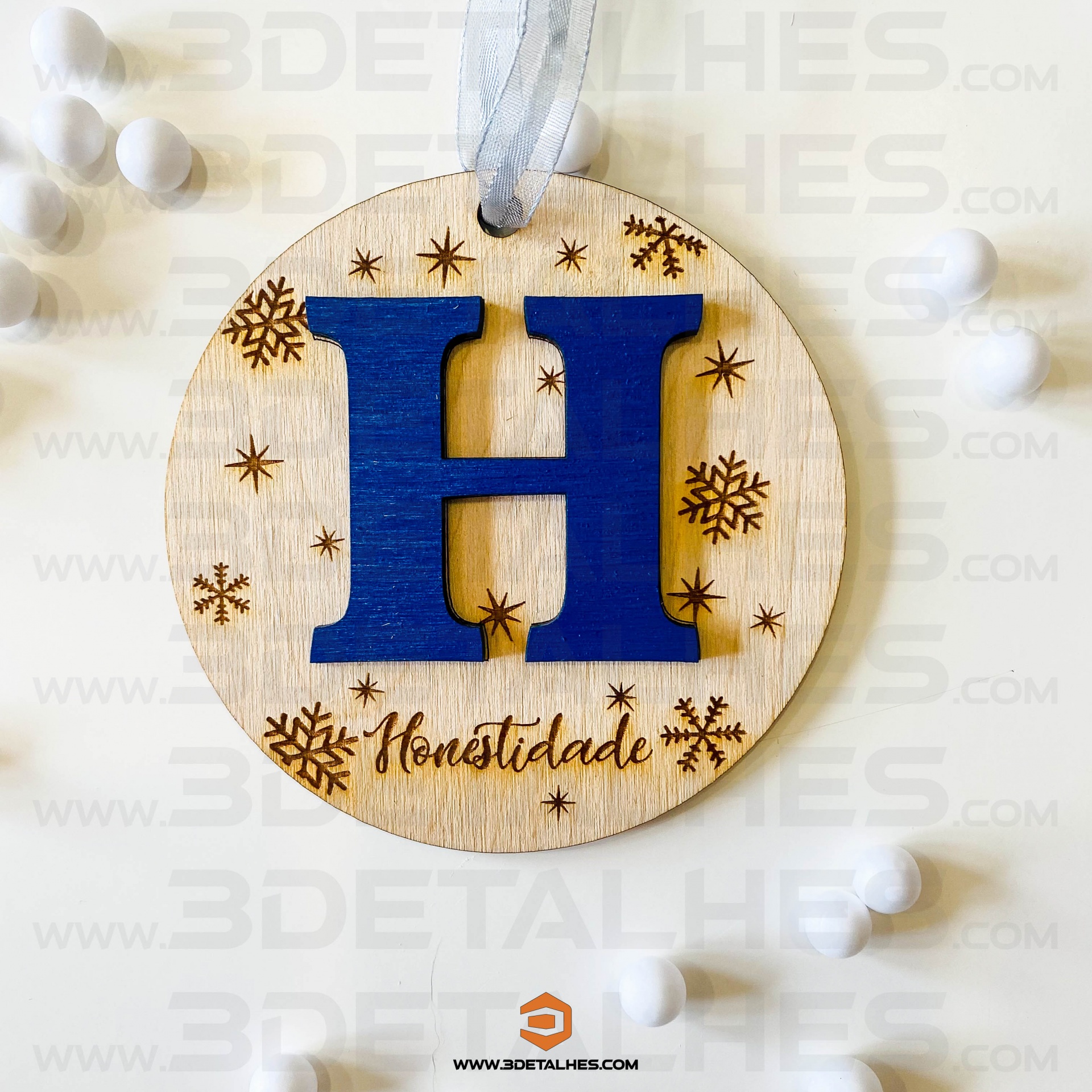 Bola de Natal - Letra Sobreposta