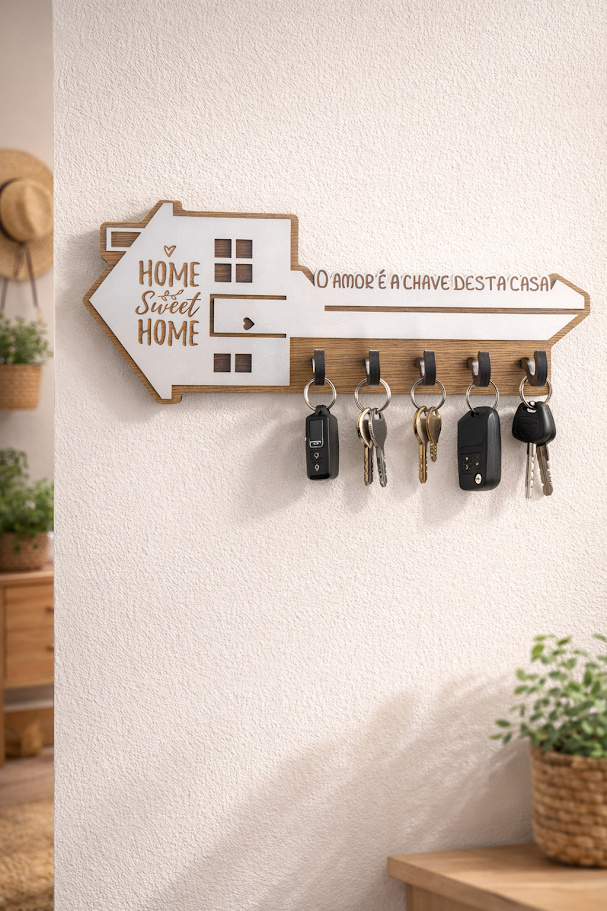 Chaveiro de Parede Home Sweet Home