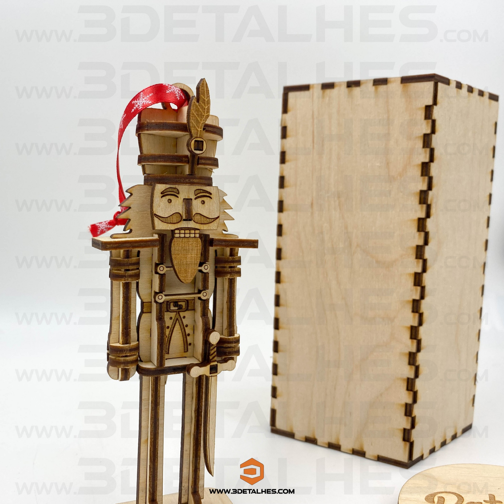 Soldadinho Quebra-Nozes com Caixa