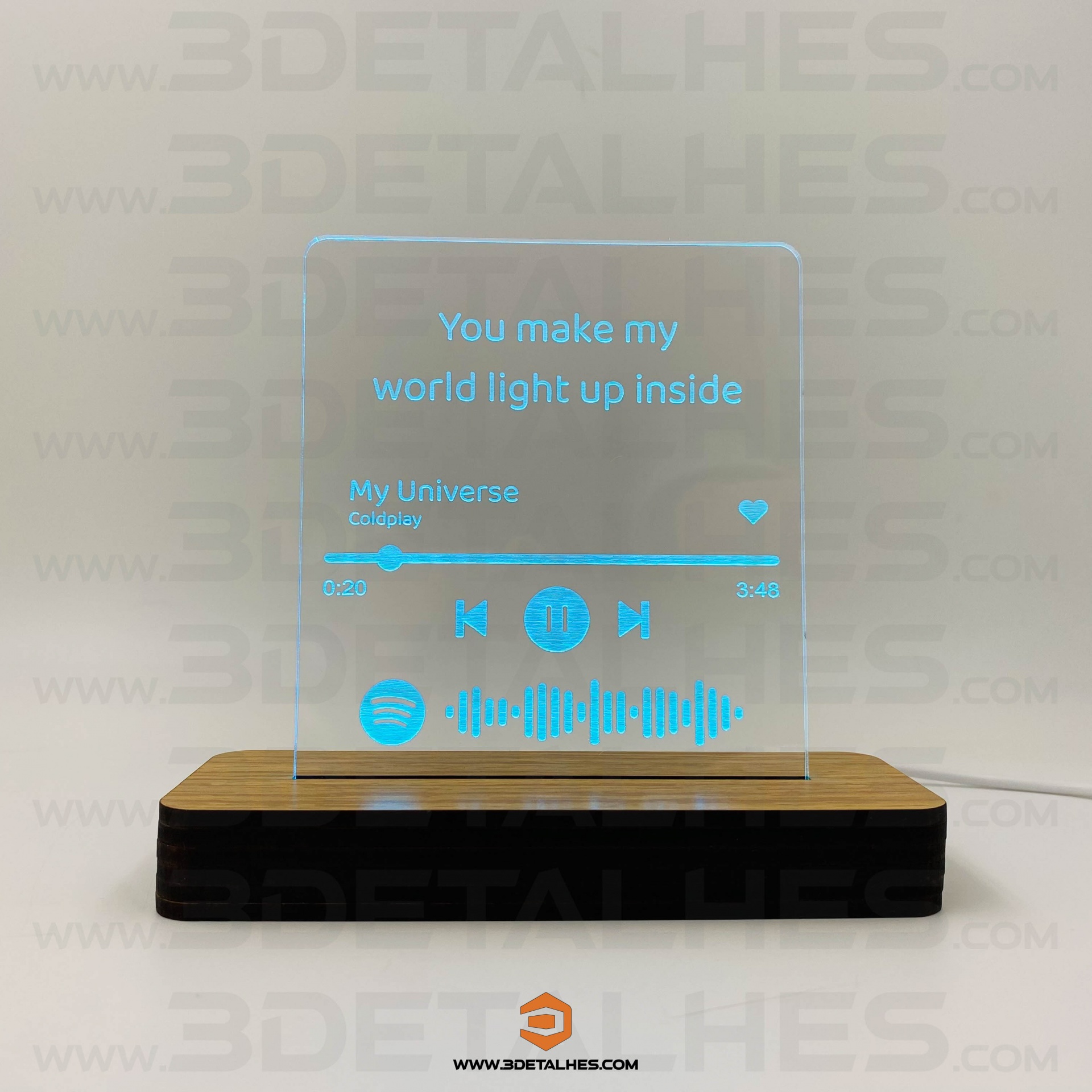 Candeeiro Led - Música Spotify