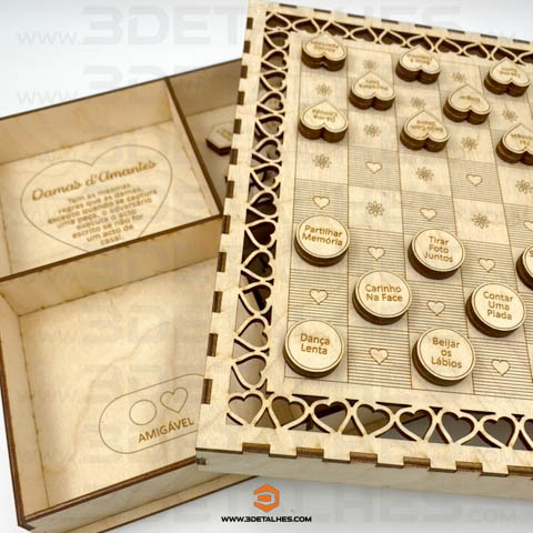 Damas d`Amantes - Jogo de Tabuleiro