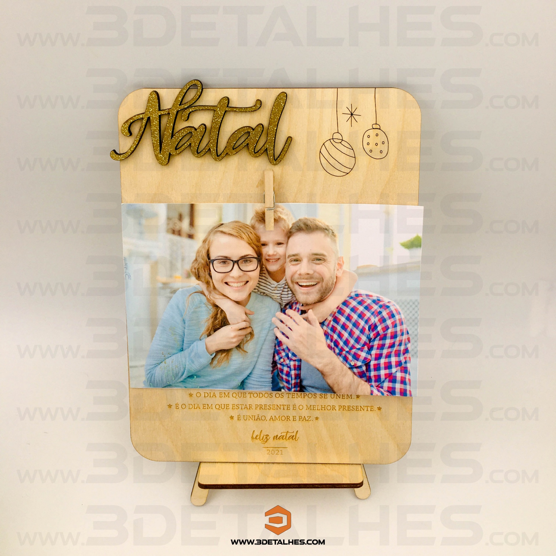 Placa de Natal com mensagem