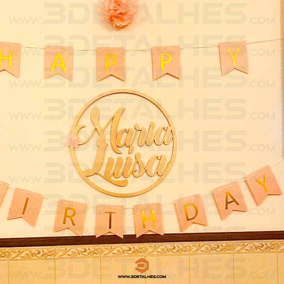 Círculo com Nome - 60cm