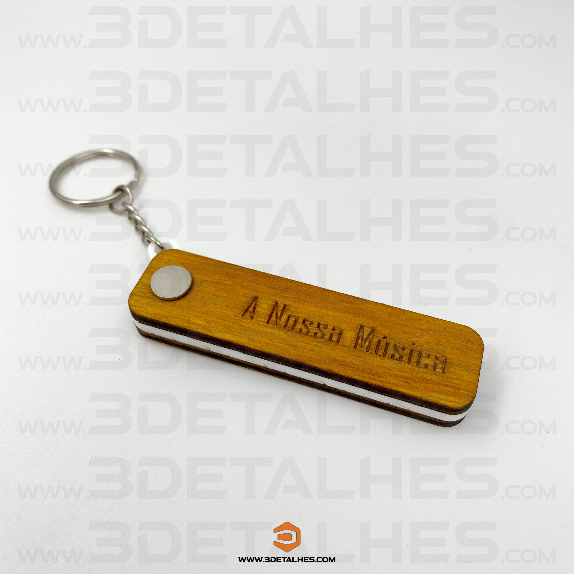 Porta-chaves Spotify em Madeira