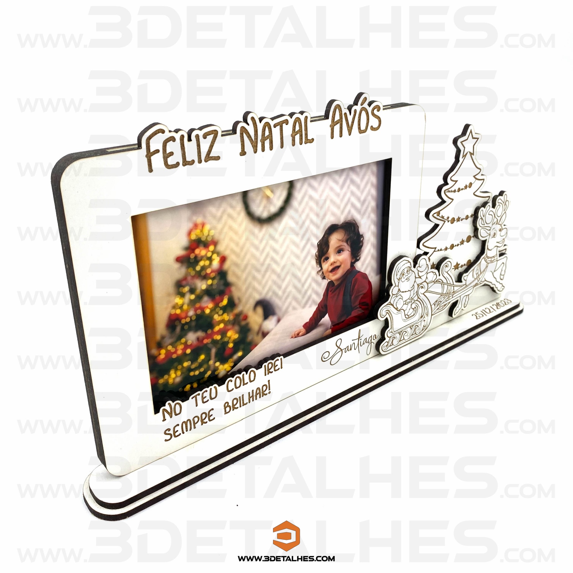 Porta Retrato - Pai Natal e Rena