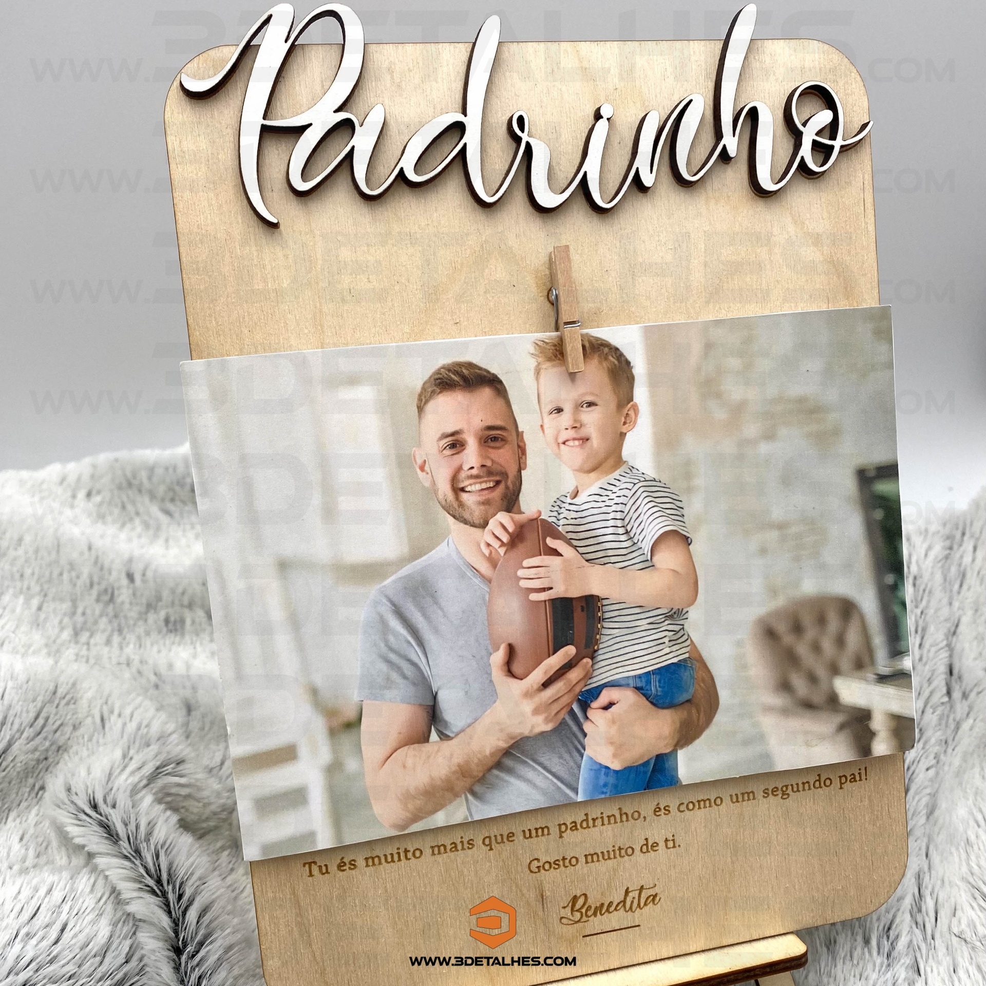 Cavalete com Mensagem Padrinhos/Afilhados