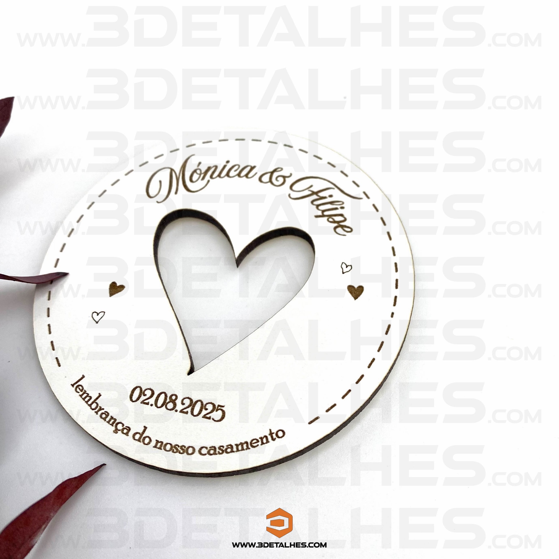 Lembrança Coração Recortado (íman)